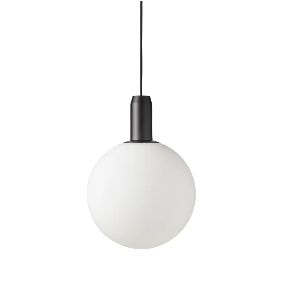 Závěsné svítidlo ORB bílá skleněná s černou