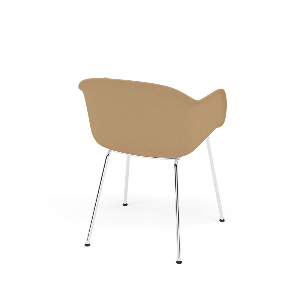 FIBER Armchair in Ochre with Steel Base