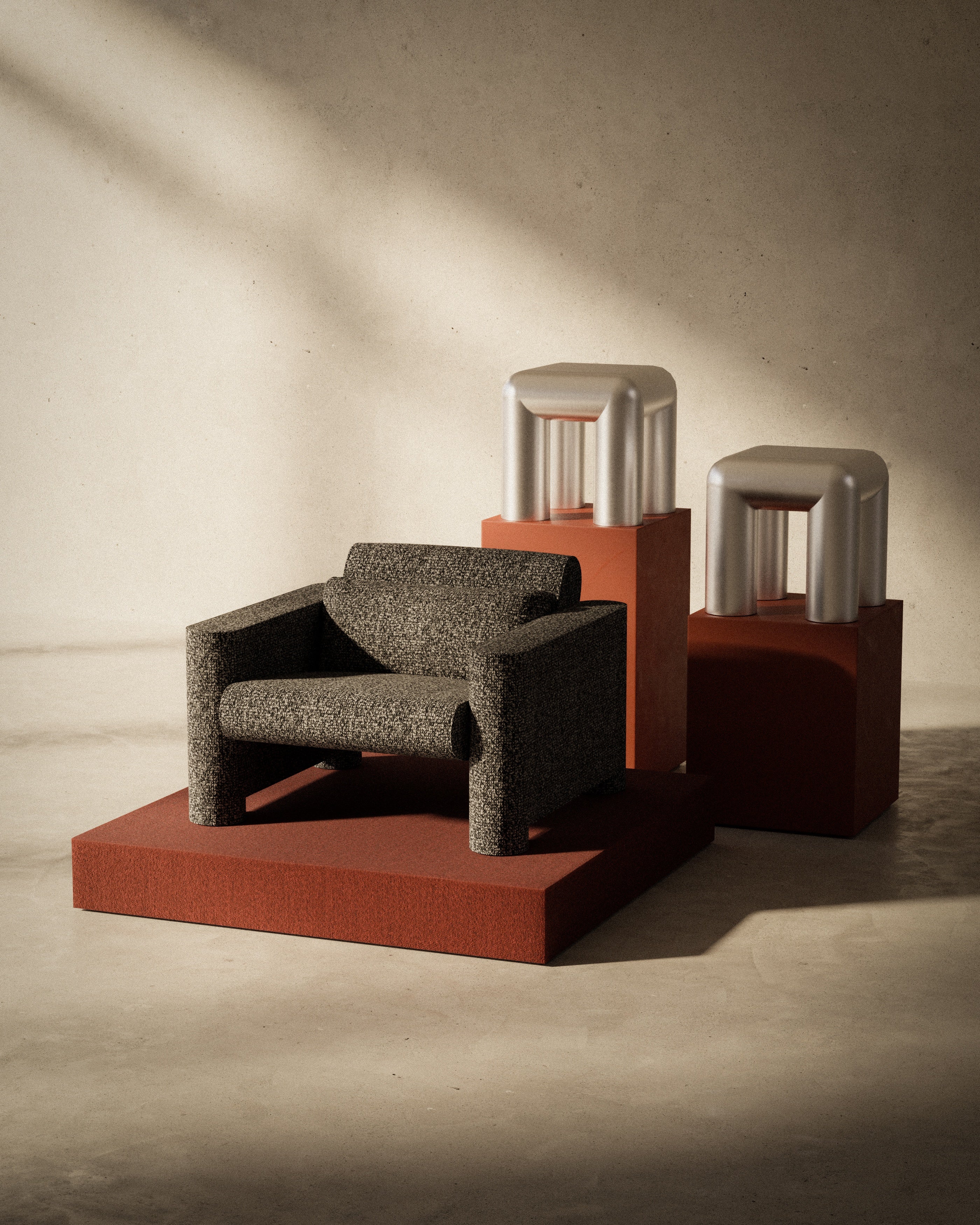 CUBIO Aluminum Side Table