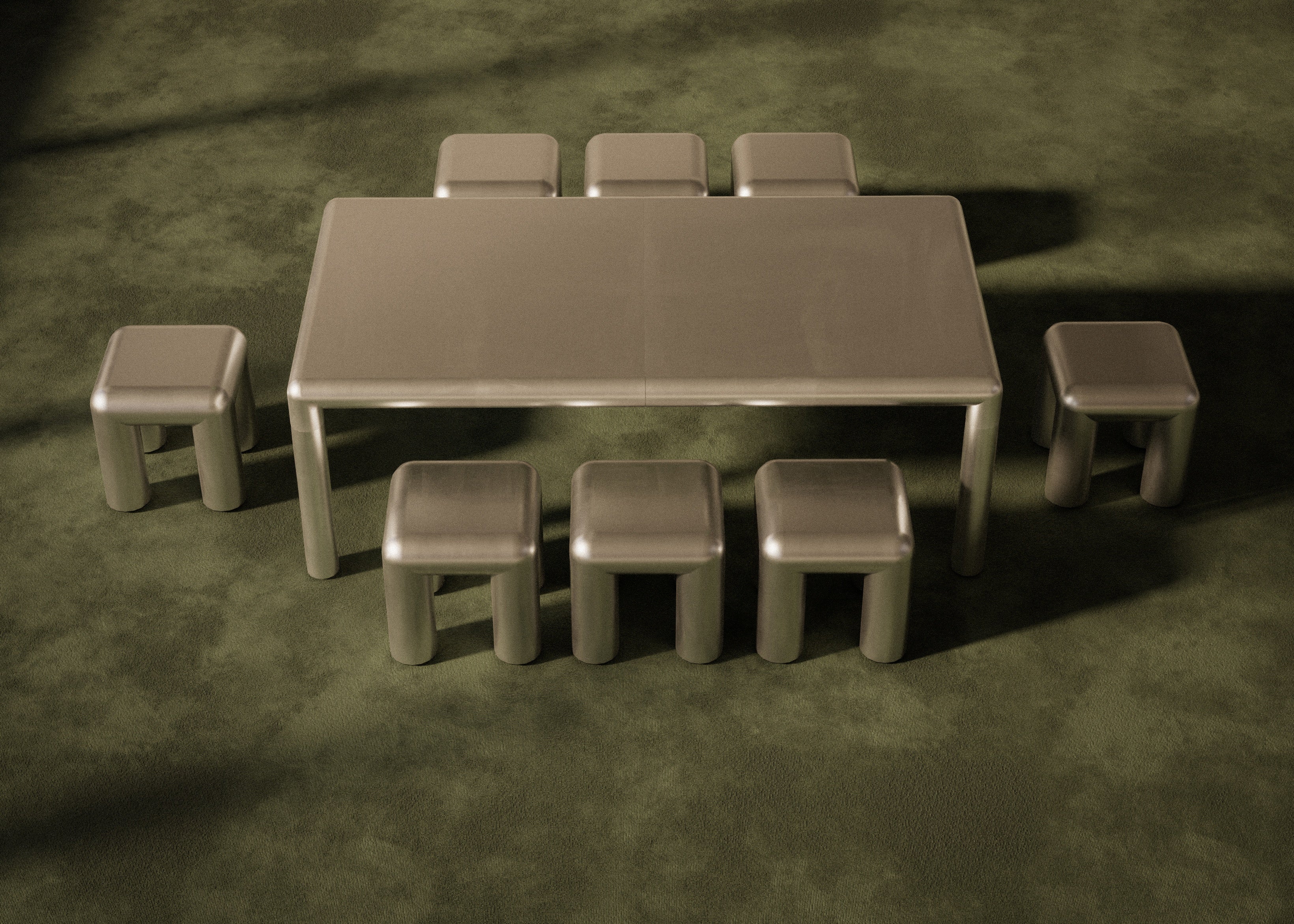 CUBIO Aluminum Side Table