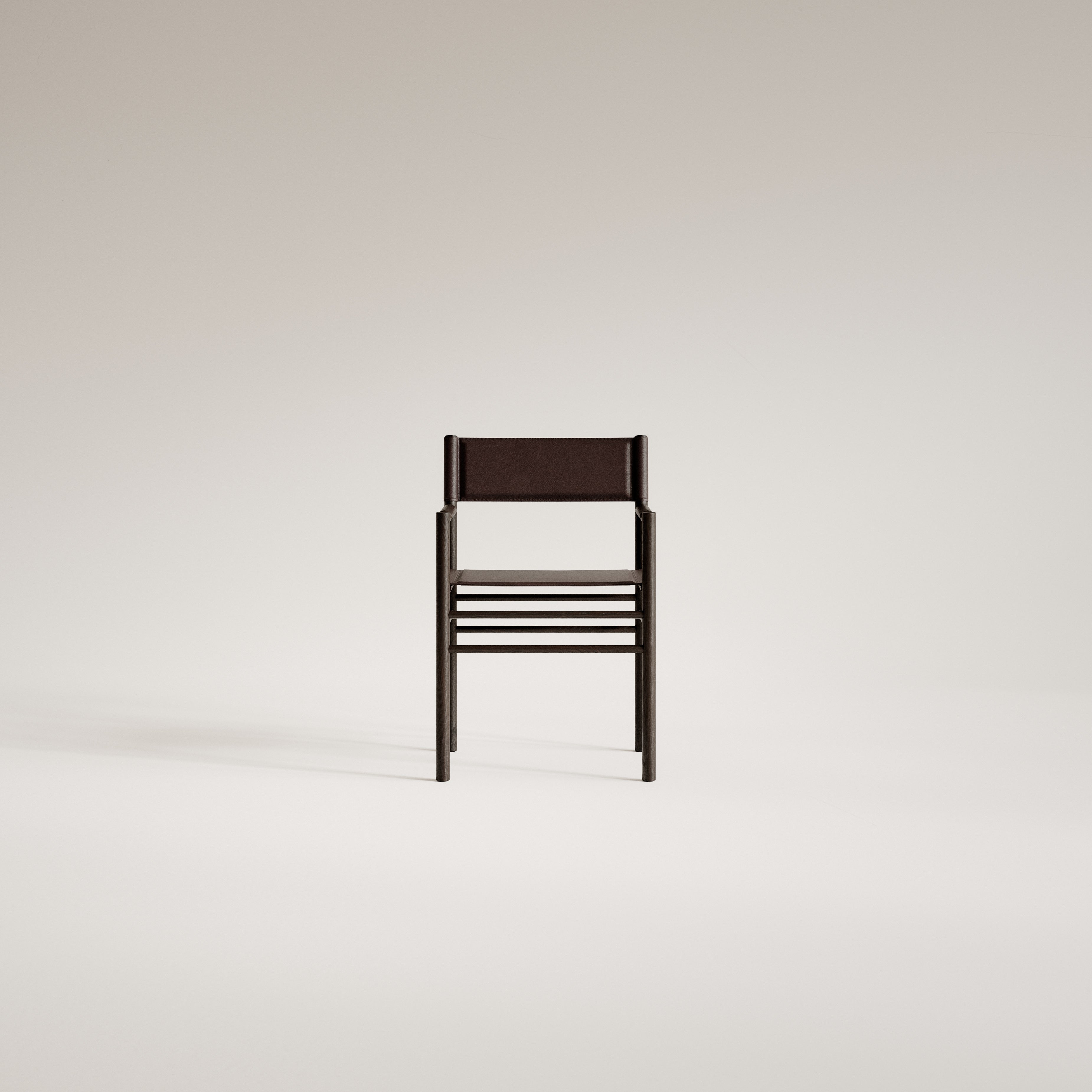 FERRA Armchair with Armrests in Oak and Leather