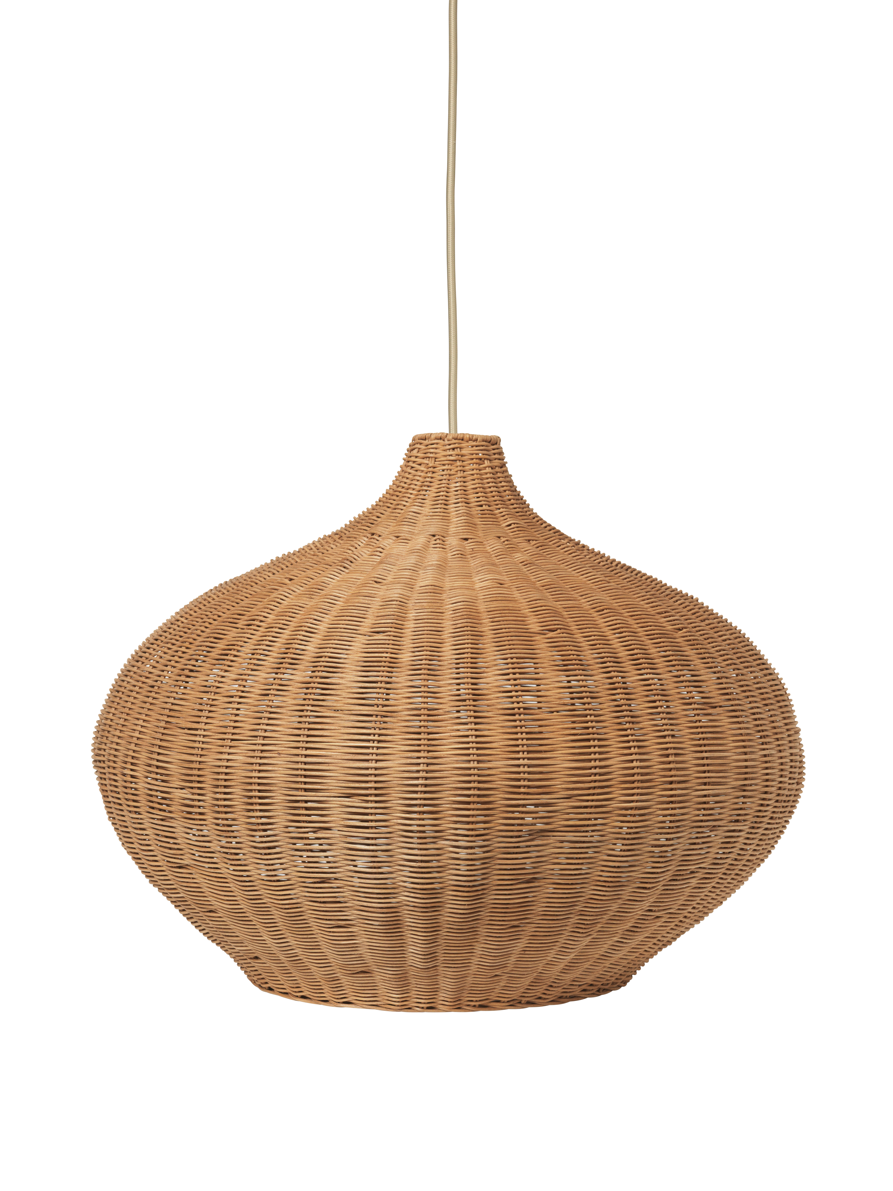 Braided Belly Rattan lampshade