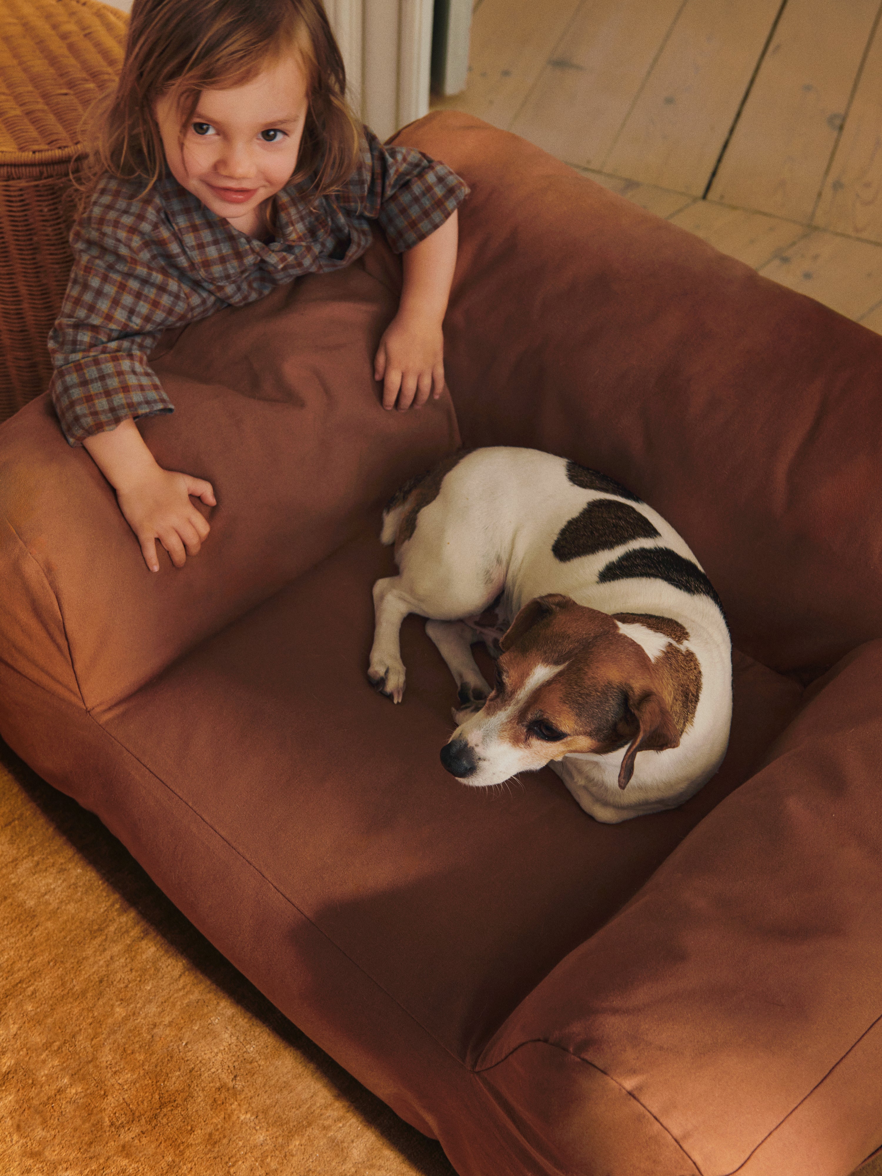 Dětské křeslo BILLOW BEAN BAG hnědé
