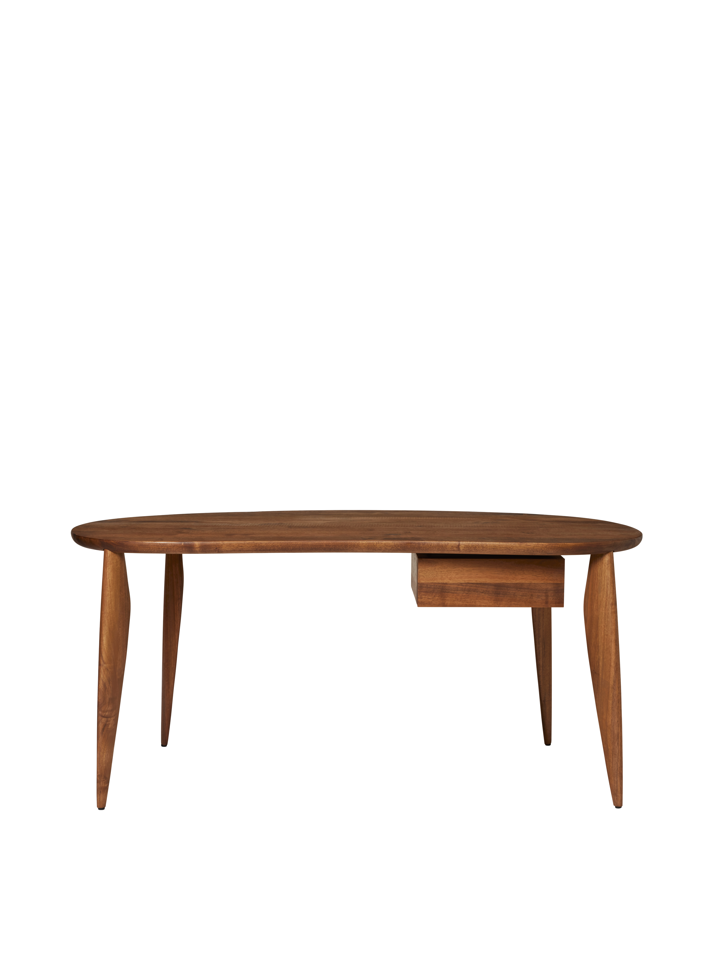 Biurko z szufladą FEVE drewno orzechowe – ferm LIVING