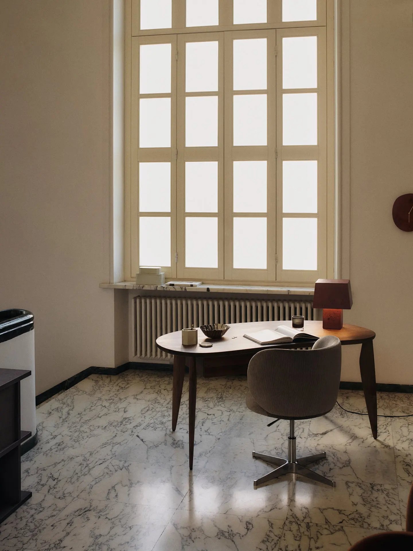 Lampa stołowa BURL ciemnobrązowy fornir – drewno
