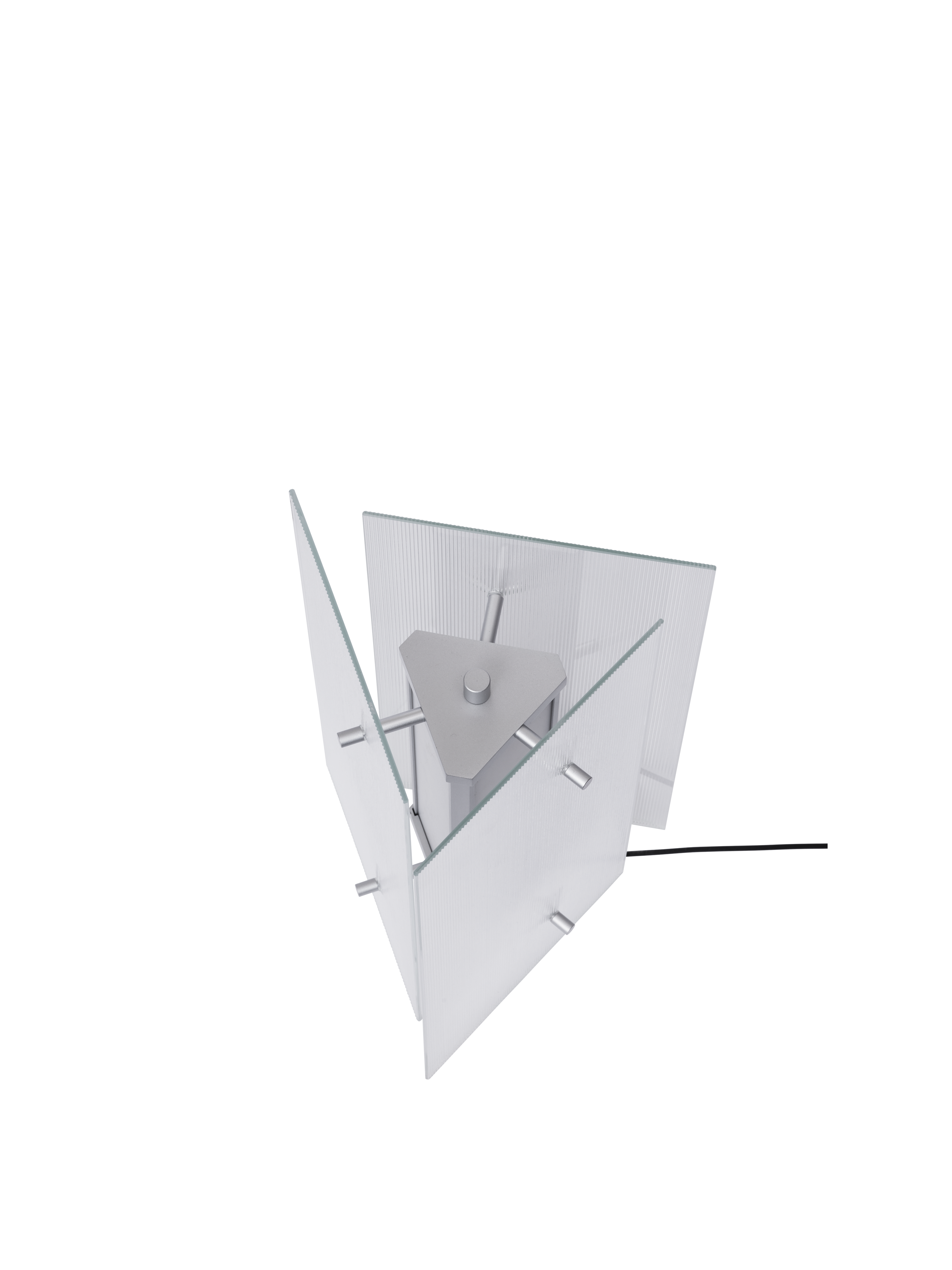 Stolní lampa OESTE sklo rýhované