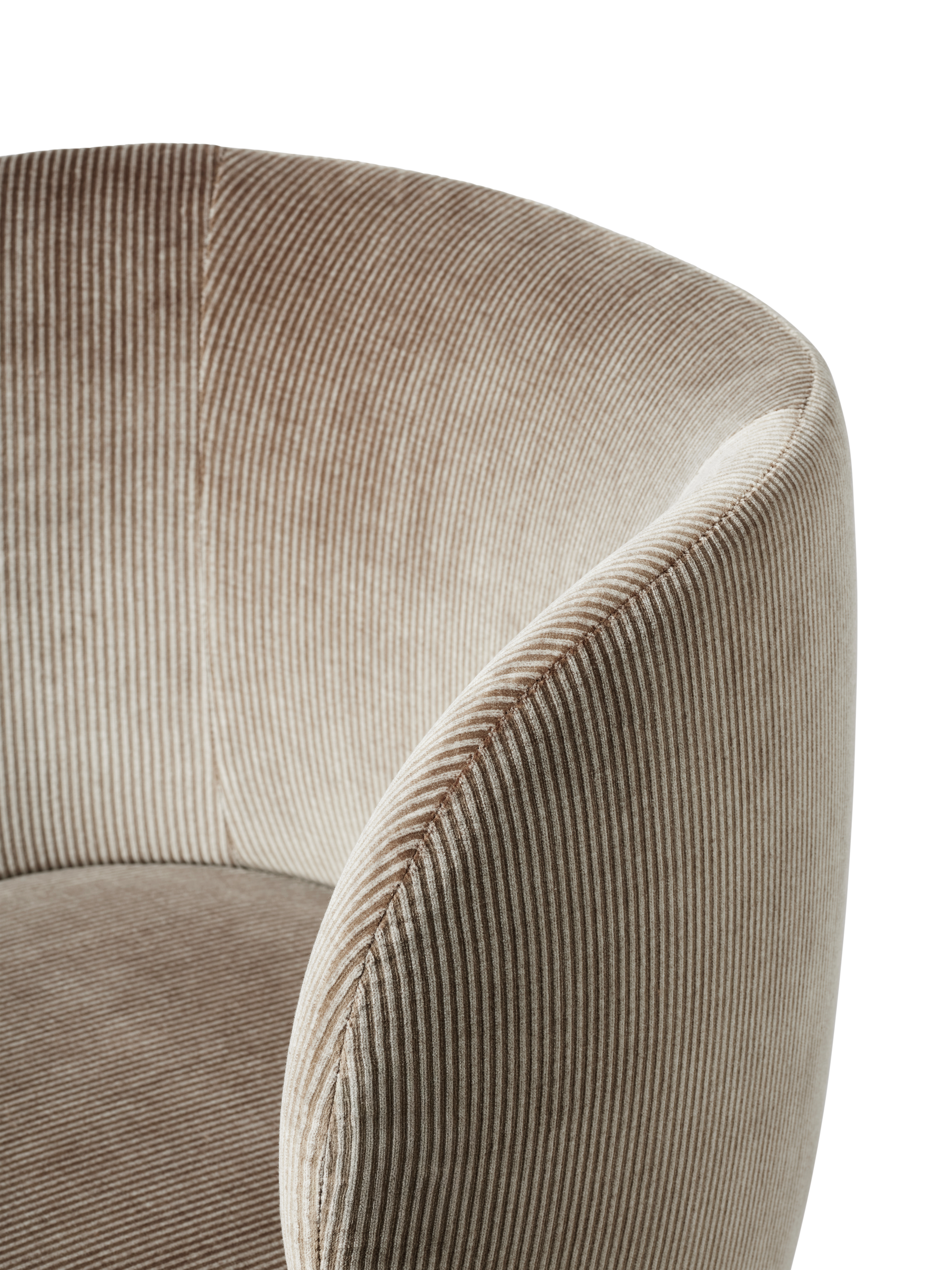 Krzesło obrotowe z podłokietnikami RICO Devoré Velvet krzemienny szary do jadalni – ferm LIVING