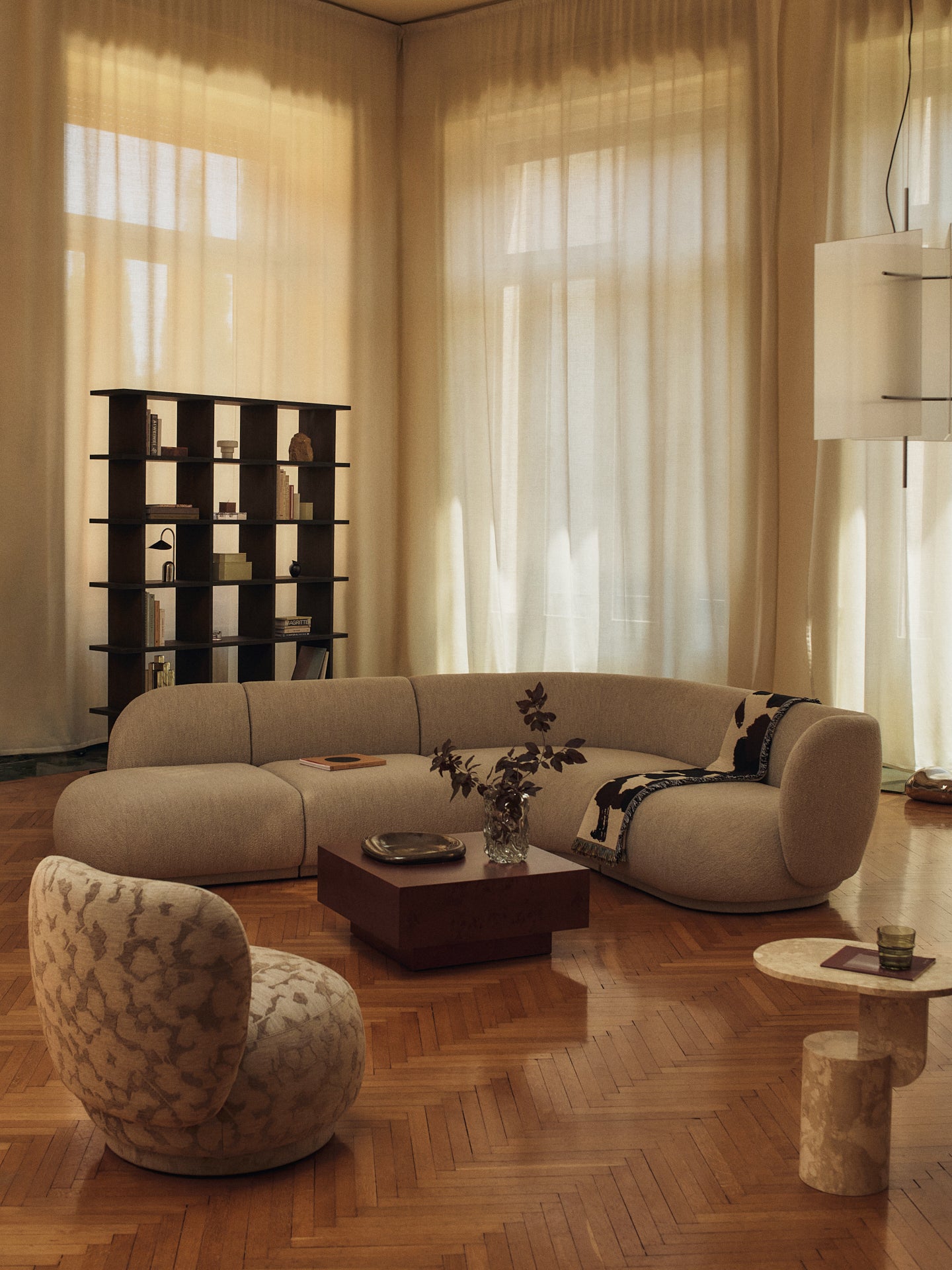 Lampa wisząca OESTE szkło ryflowane ze ściemniaczem