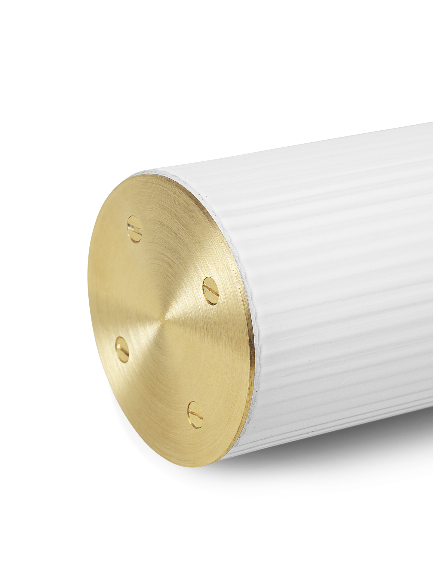 Lampa wisząca VUELTA biały z mosiężnym wykończeniem z oświetleniem LED
