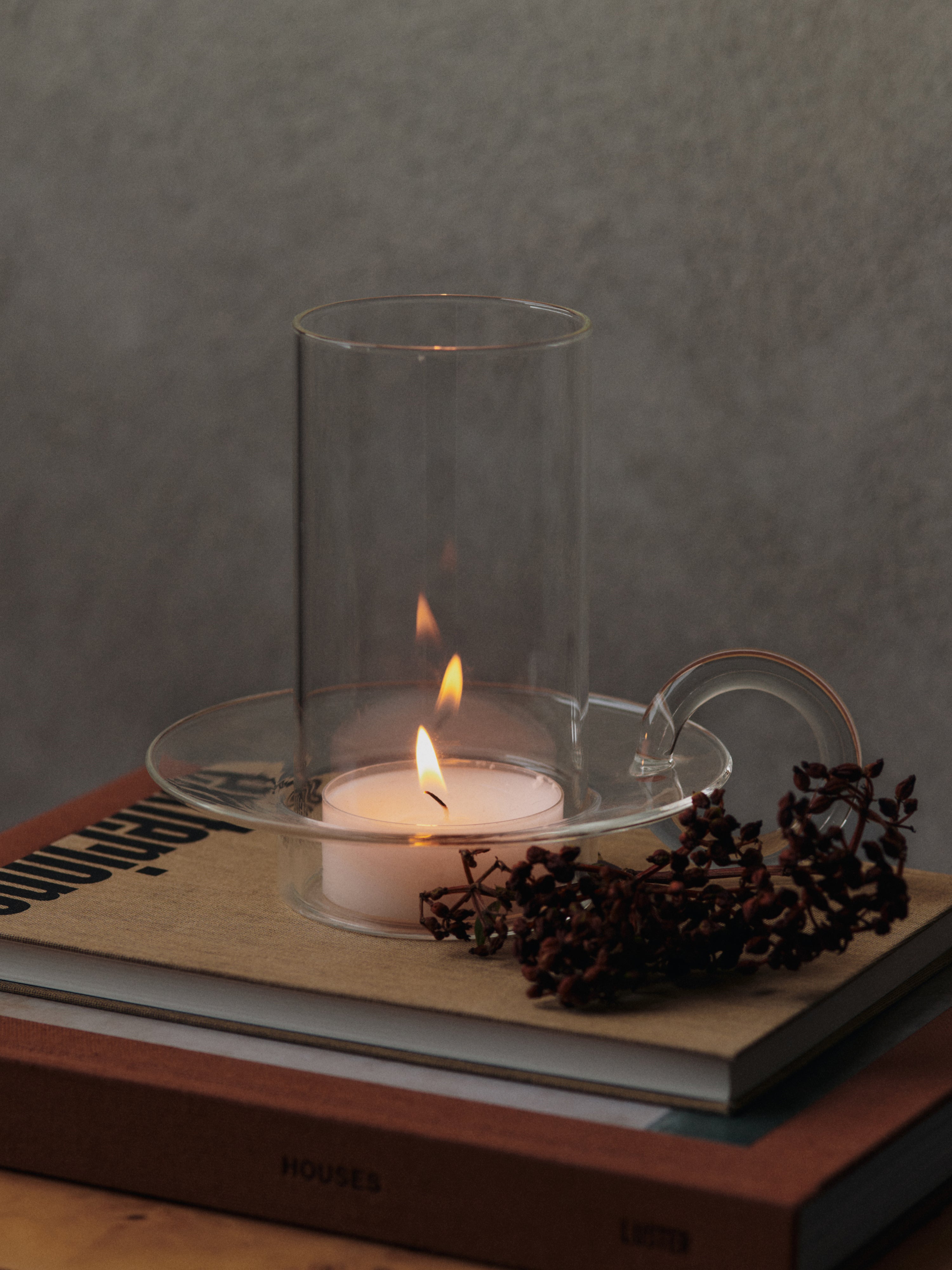 LUCE Candle Holder Hand-Blown Glass