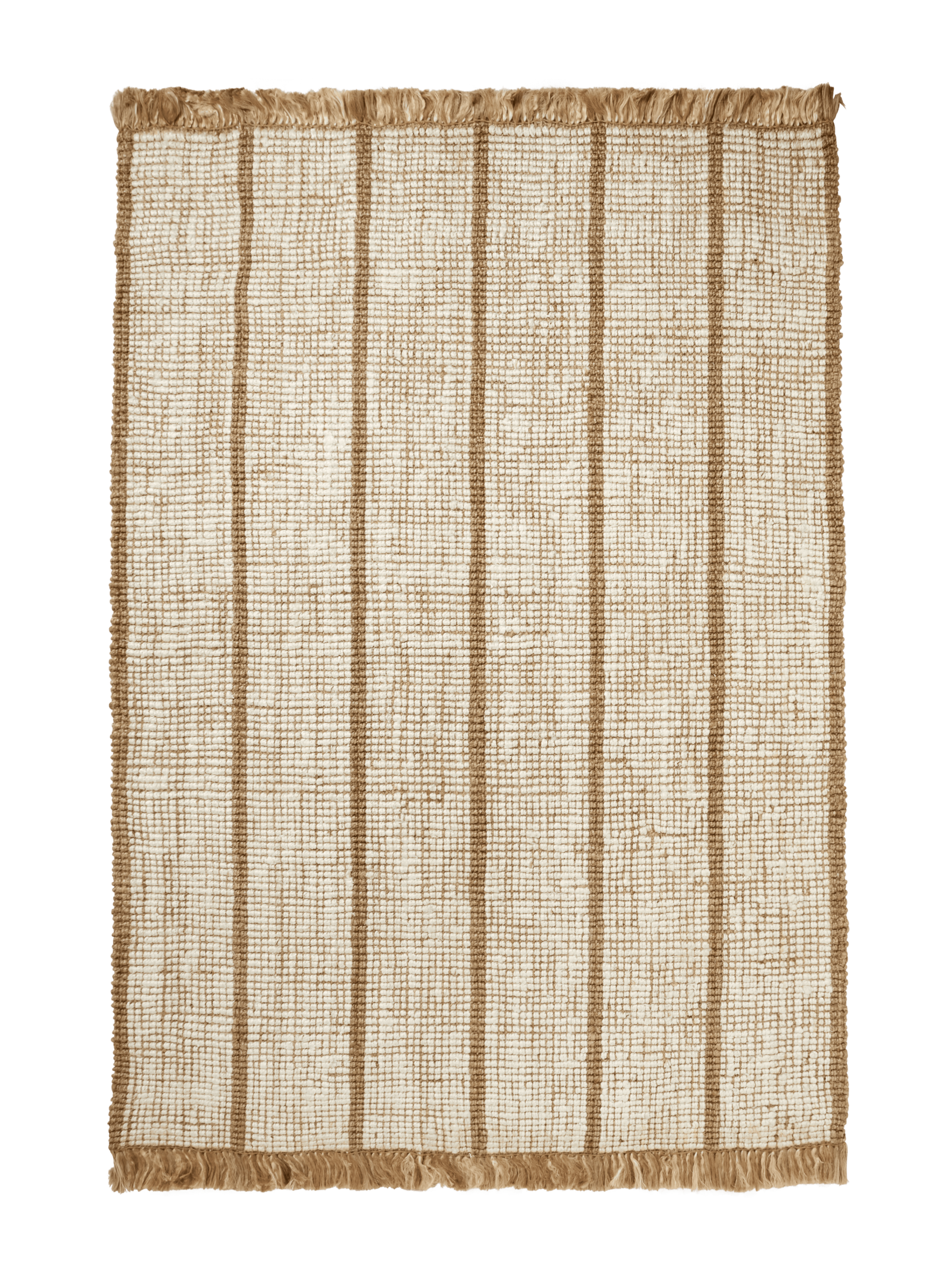 ATHENS STRIPES cream rug with jute