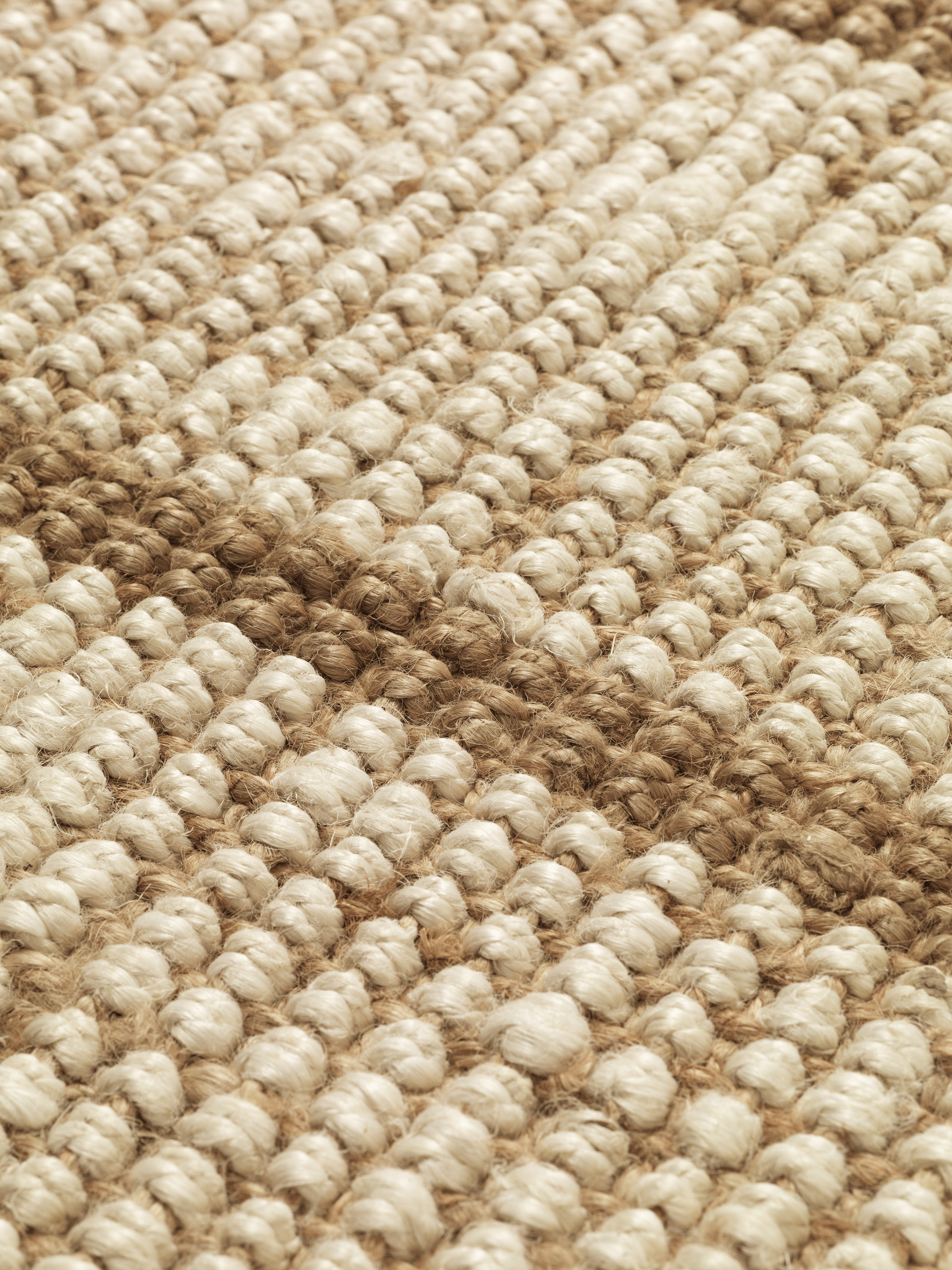 ATHENS STRIPES cream rug with jute