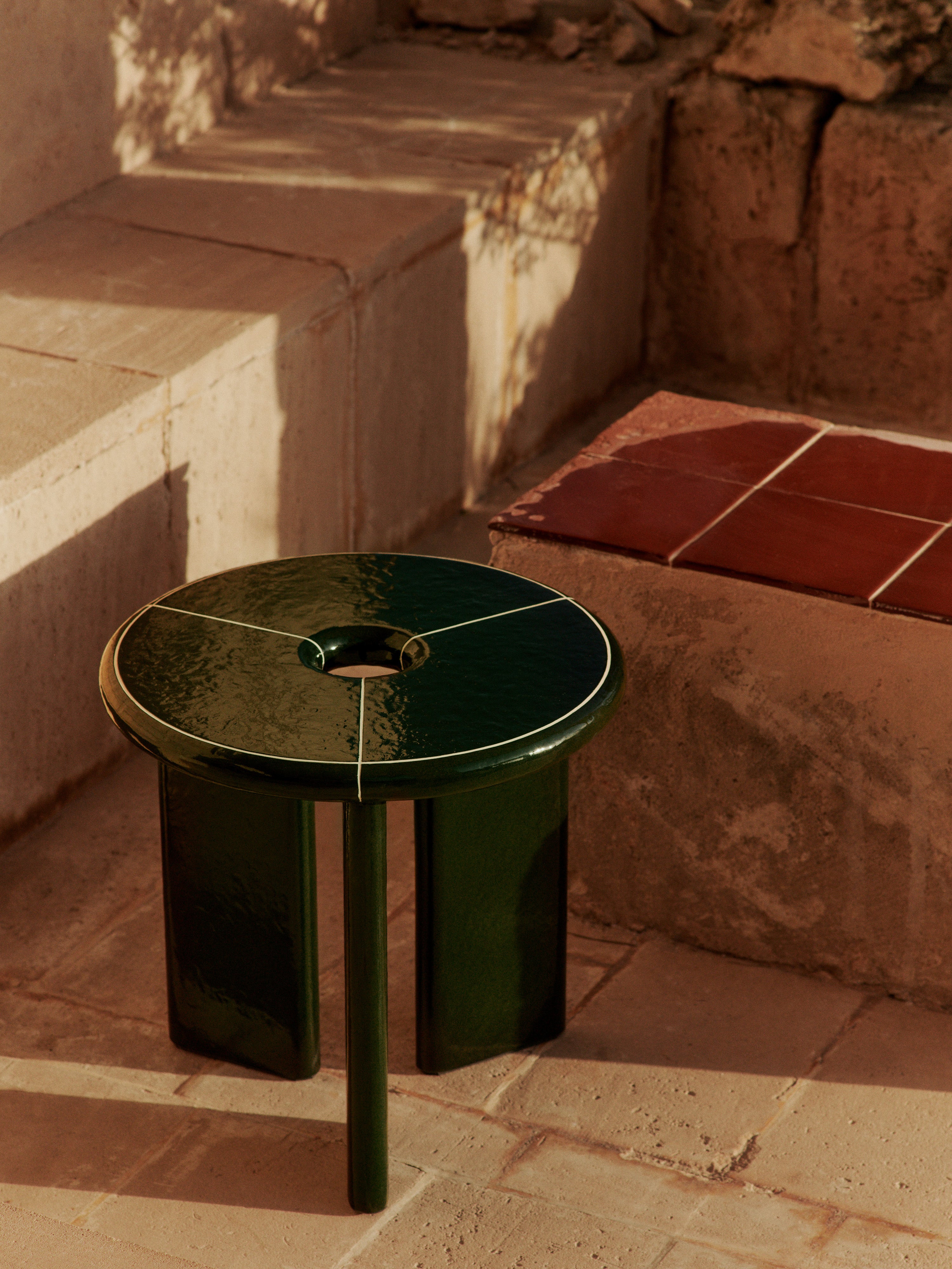 DEYA Dark Green Side Table