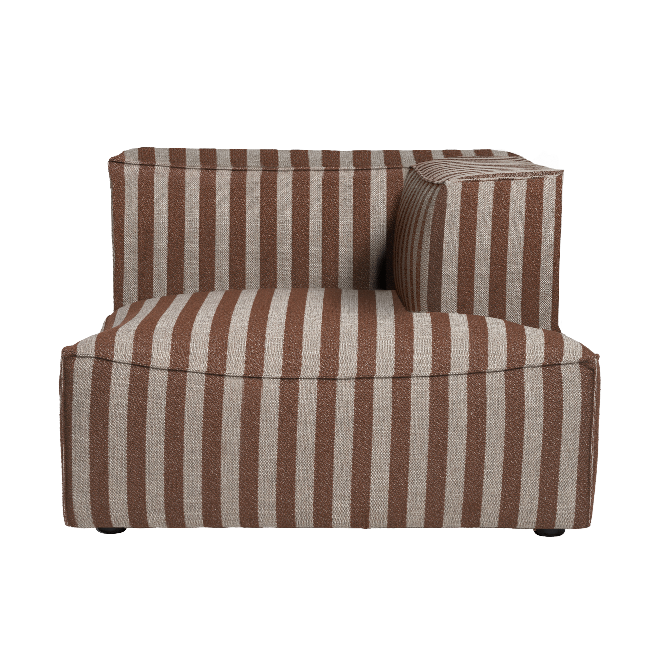 Modulární pohovka CATENA Louisiana - pravostranný šezlong v čokoládové barvě s pískovým