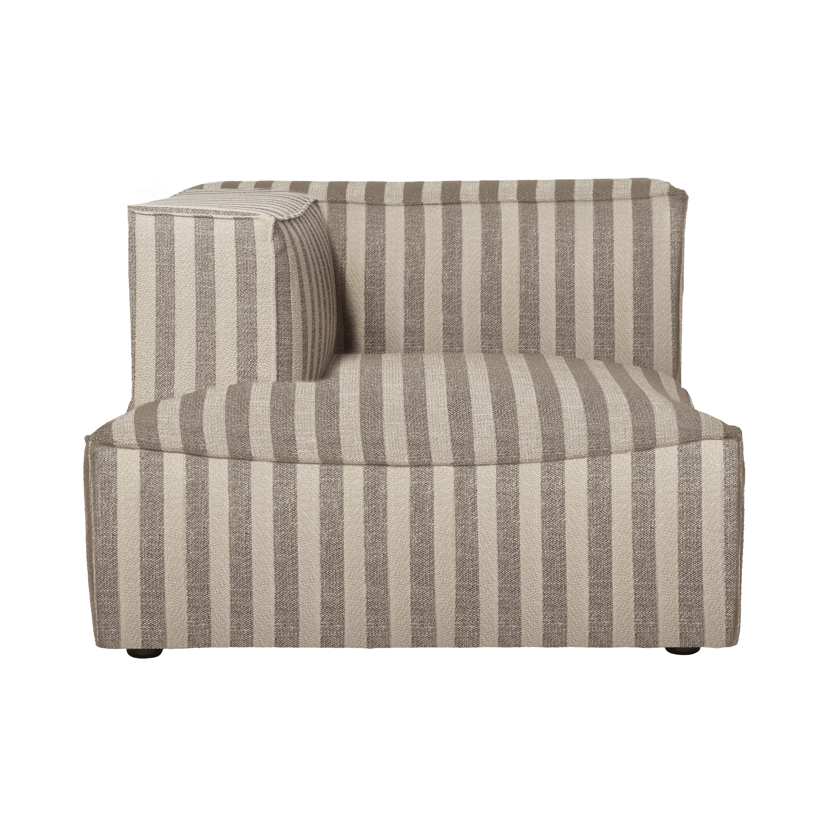 Left-facing chaise longue CATENA Louisiana sand with broken white