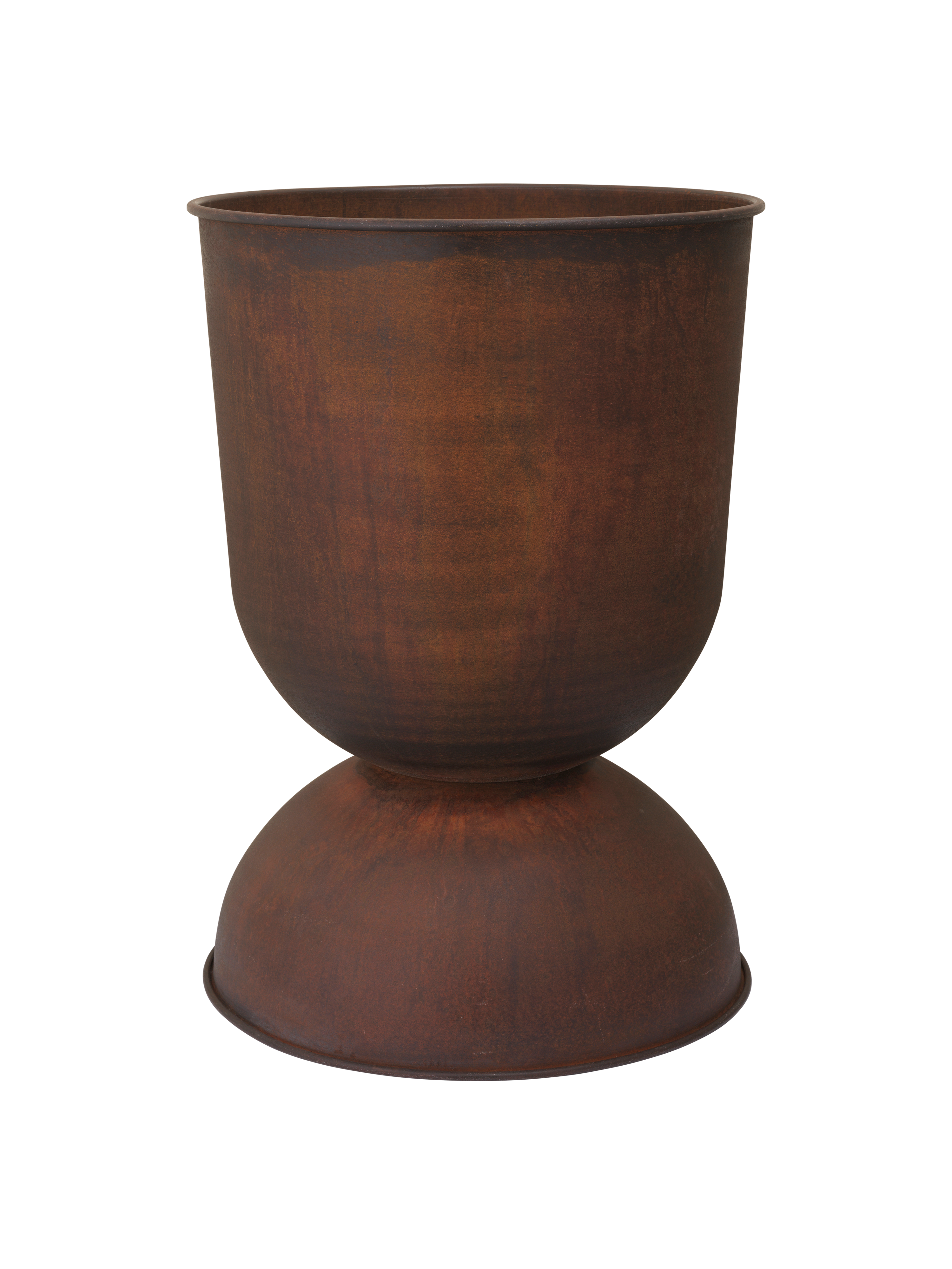 Hourglass Planter Rusty Brown