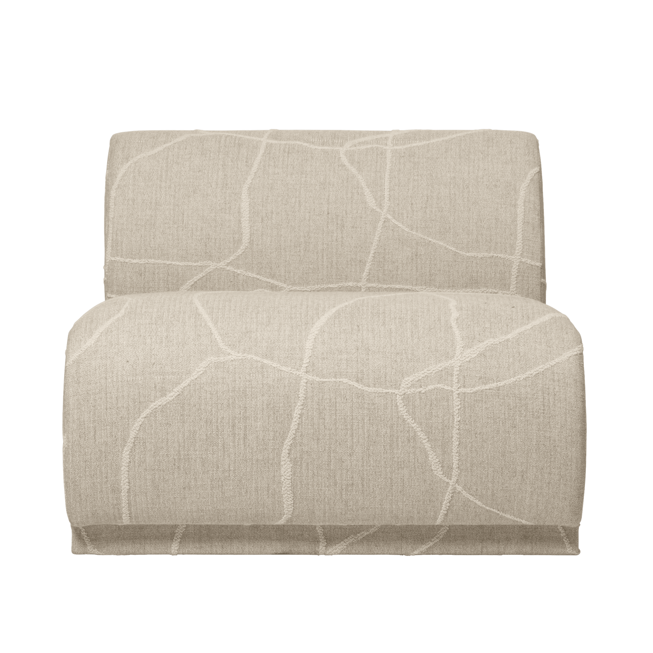 Modulární pohovka RICO Can Lis - středový prvek pískový s bílou