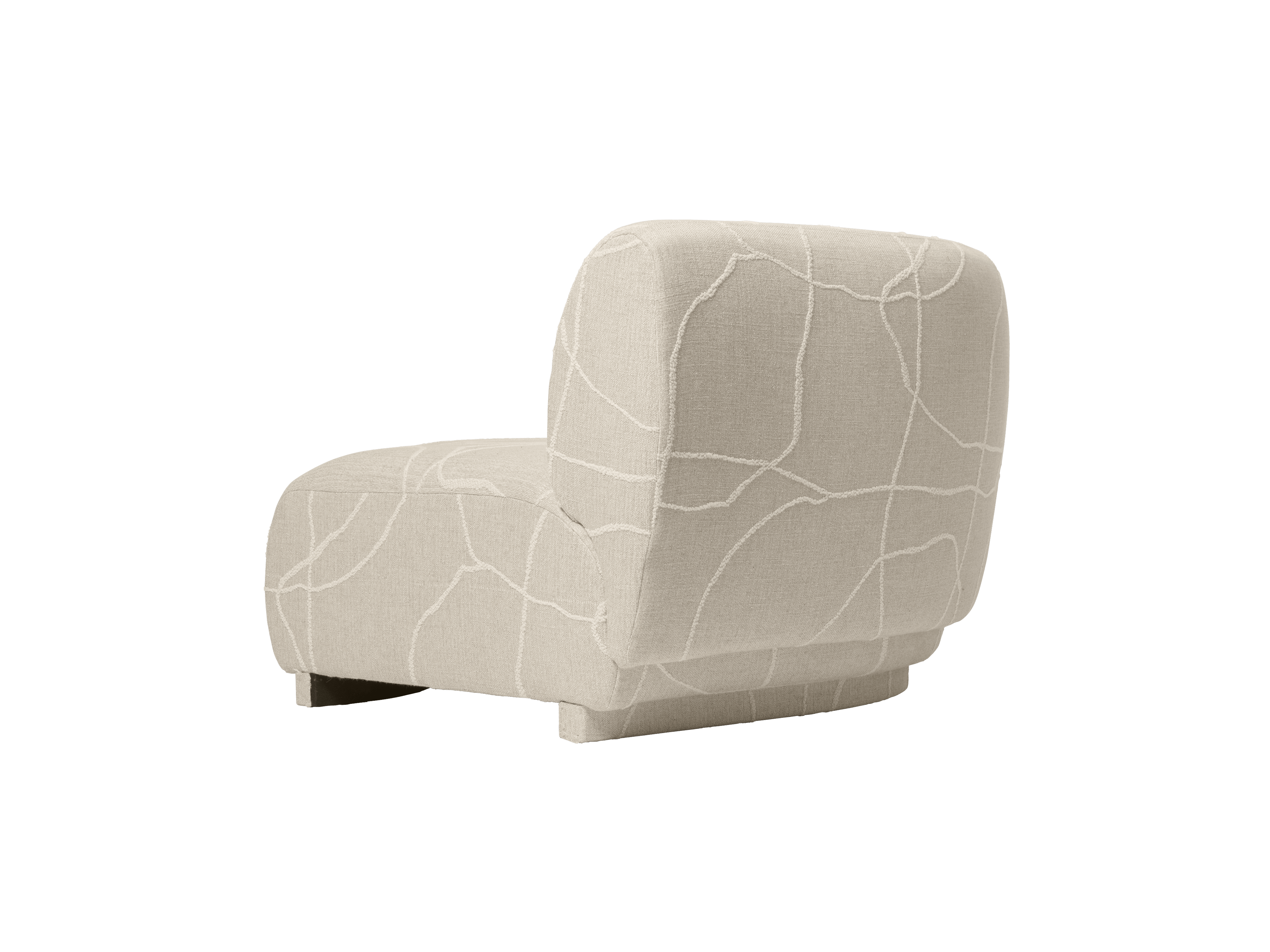 Modulární pohovka RICO Can Lis - zaoblený rohový prvek pískový s bílou