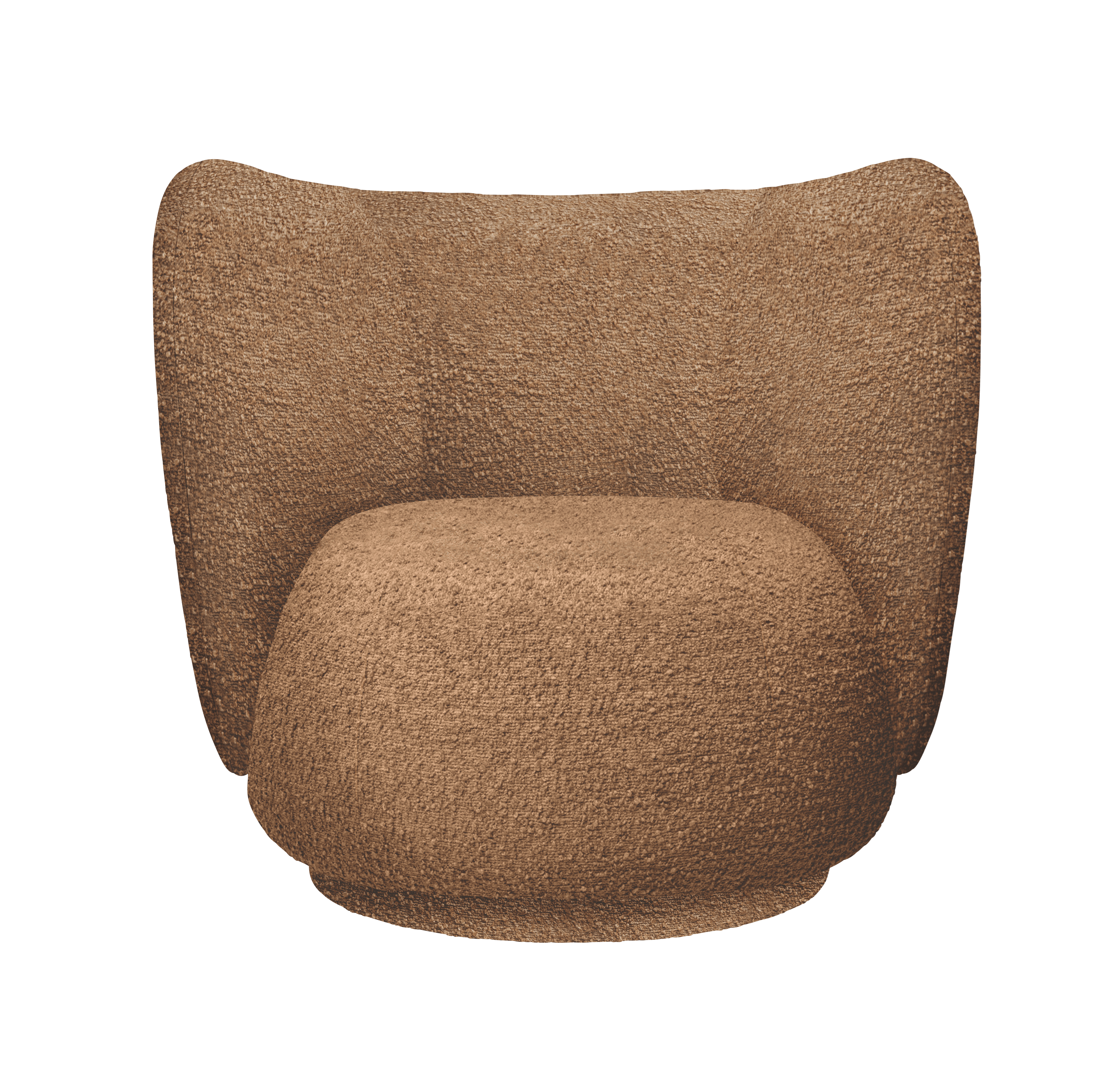 Křeslo RICO LOUNGE hnědý boucle