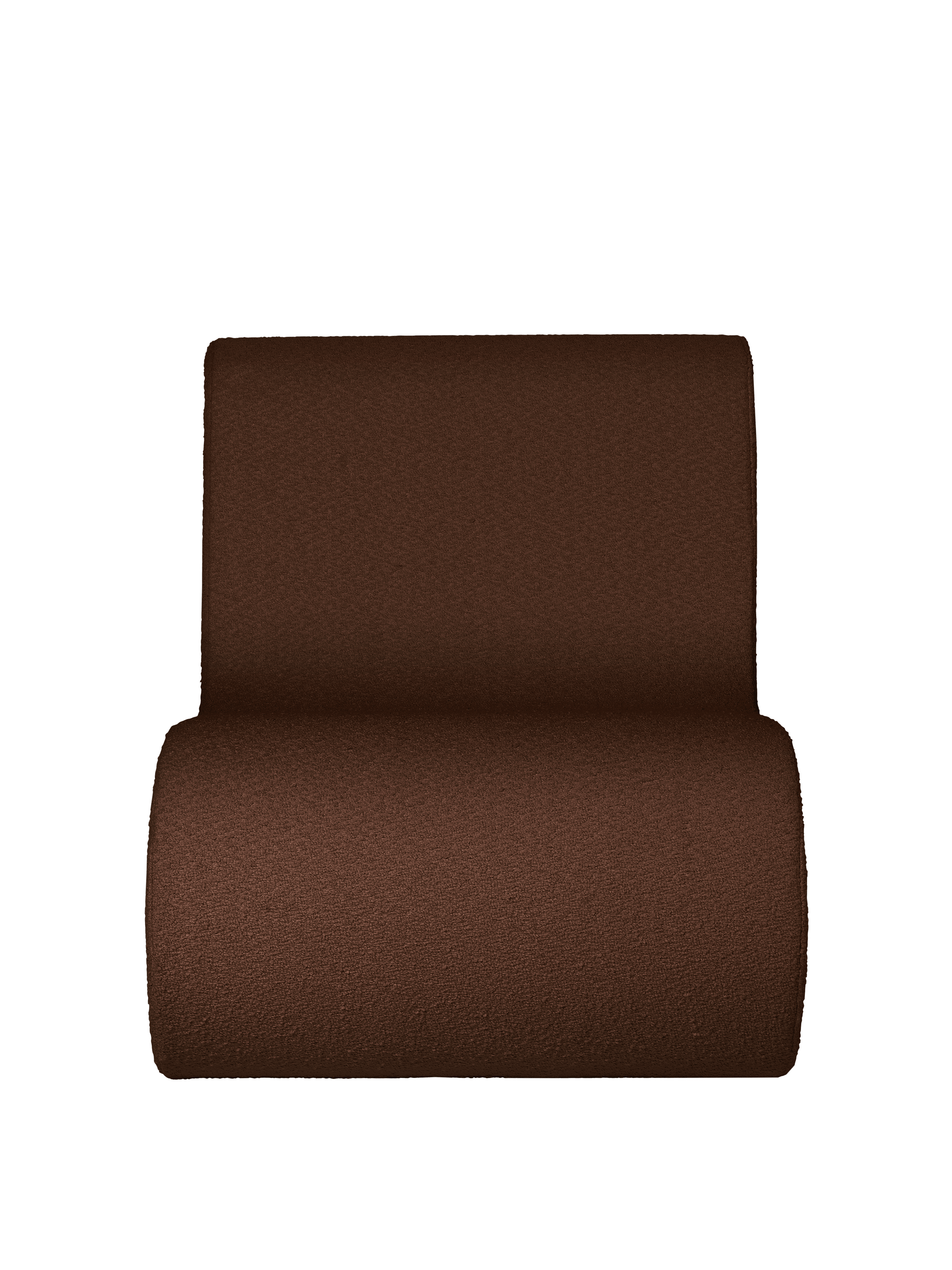 Modul / křeslo ROULI hnědý boucle