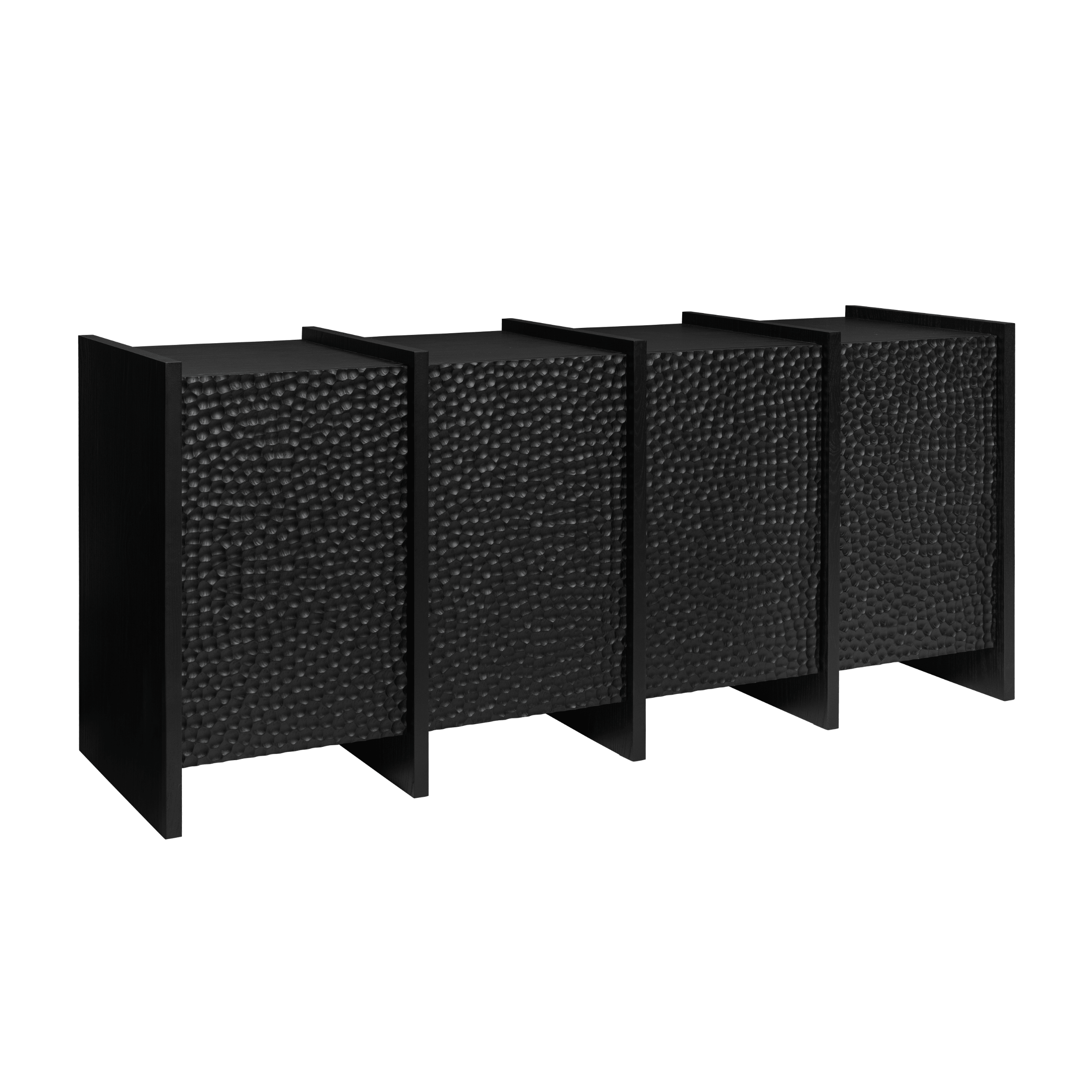 SCARNI Chest of Drawers in Black Ash Wood