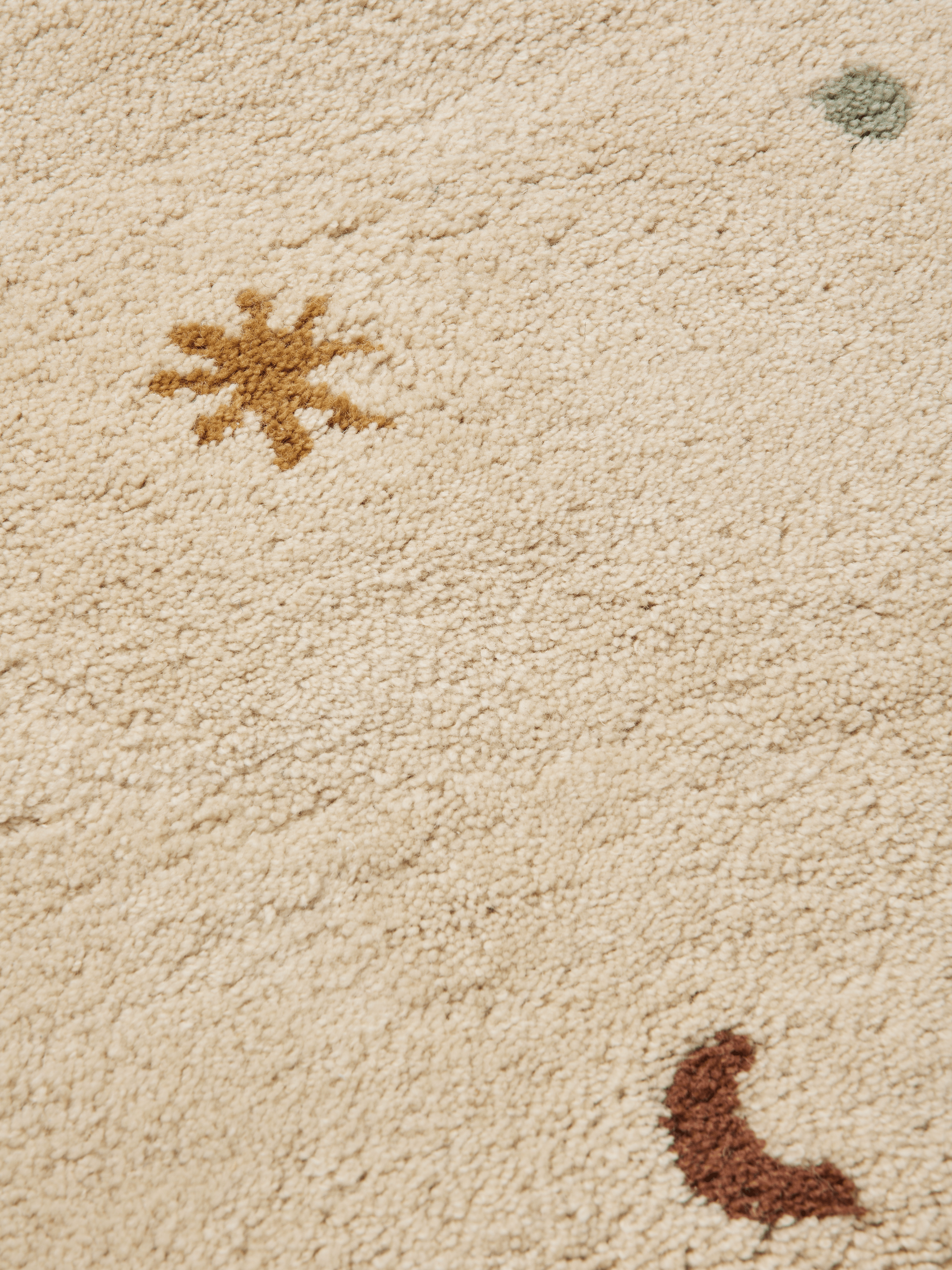 Dětský koberec SKYE béžový s cihlovou a zelenou