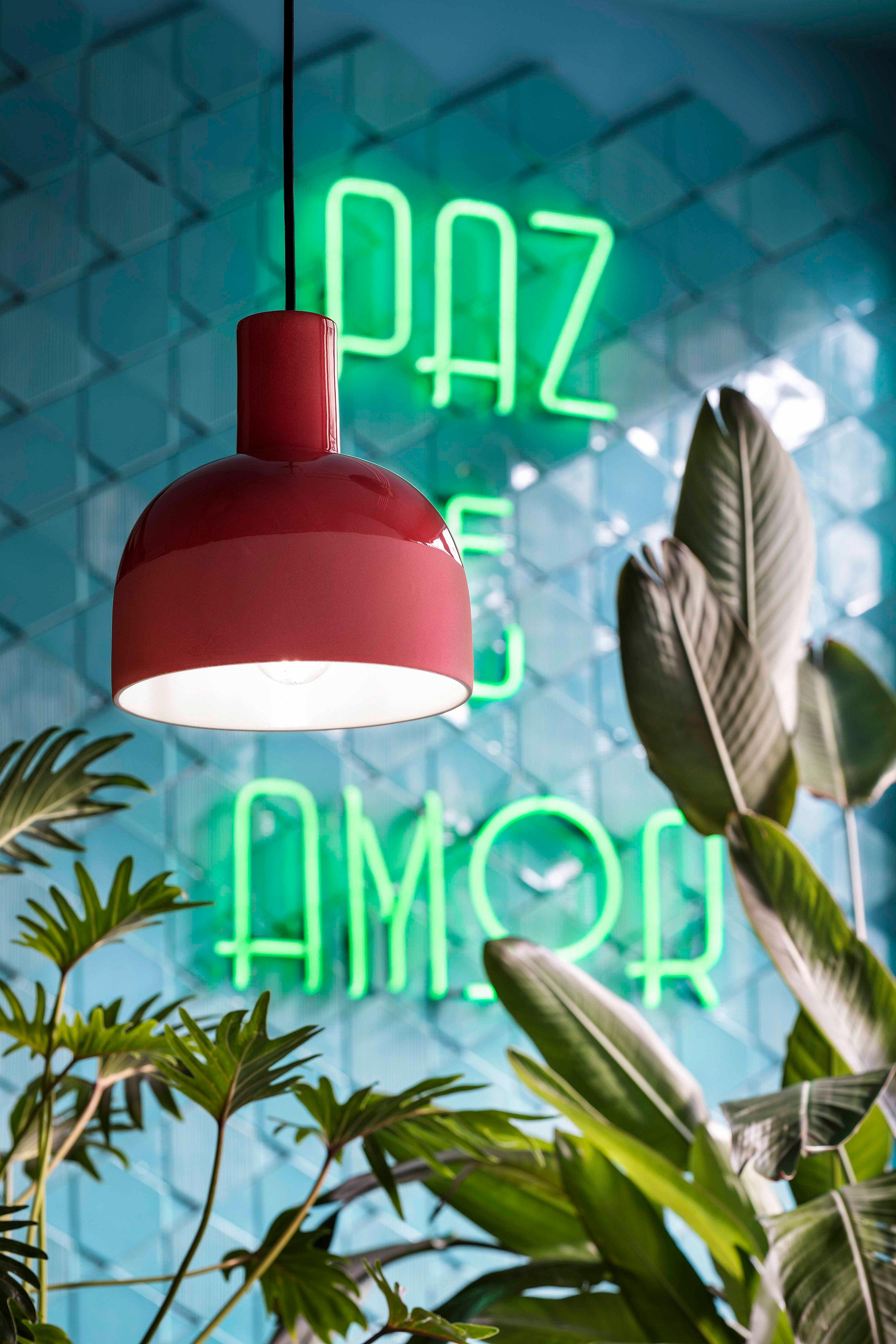 CAXIXI red ceramic pendant lamp
