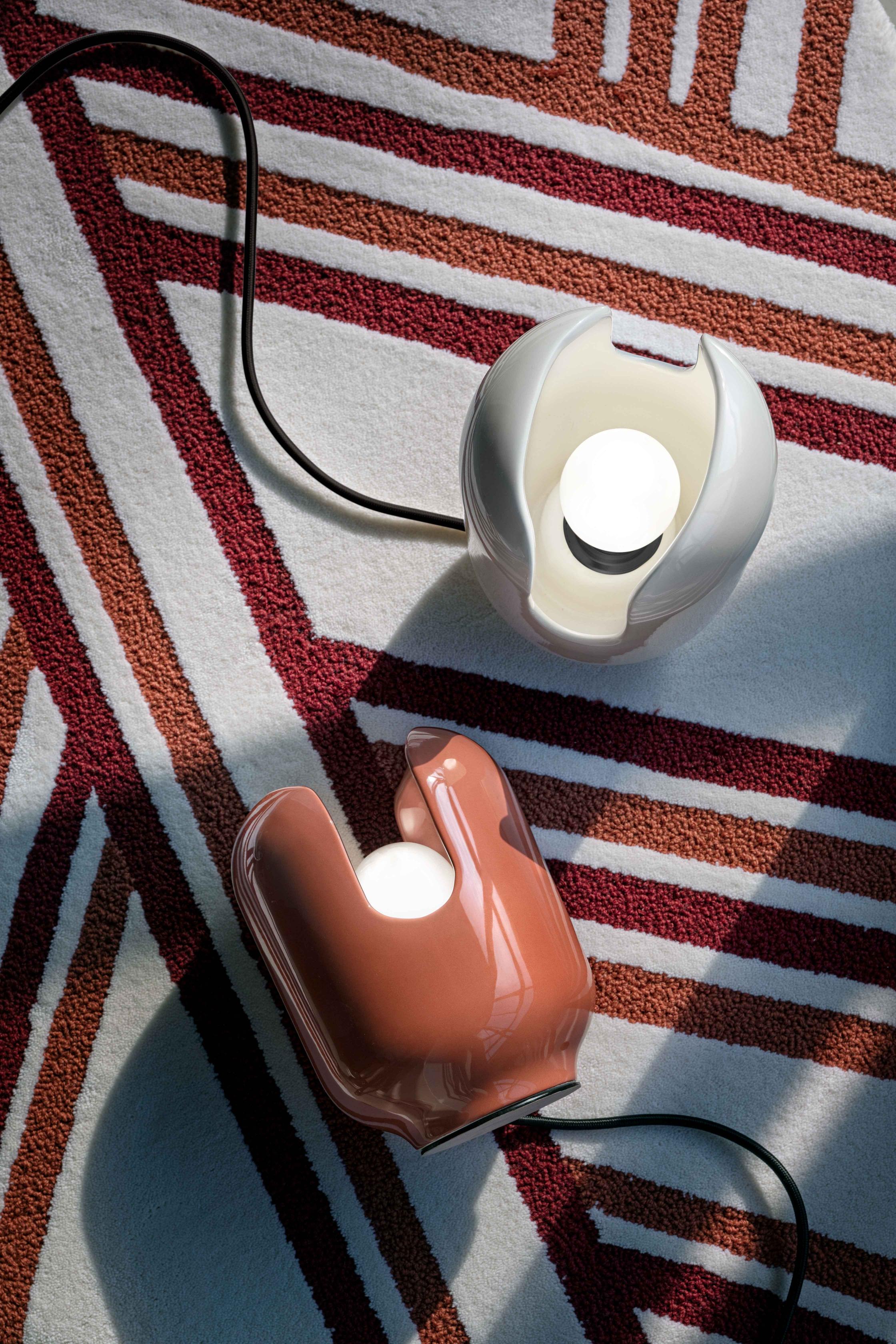 Keramická stolní lampa BATUCADA oranžová