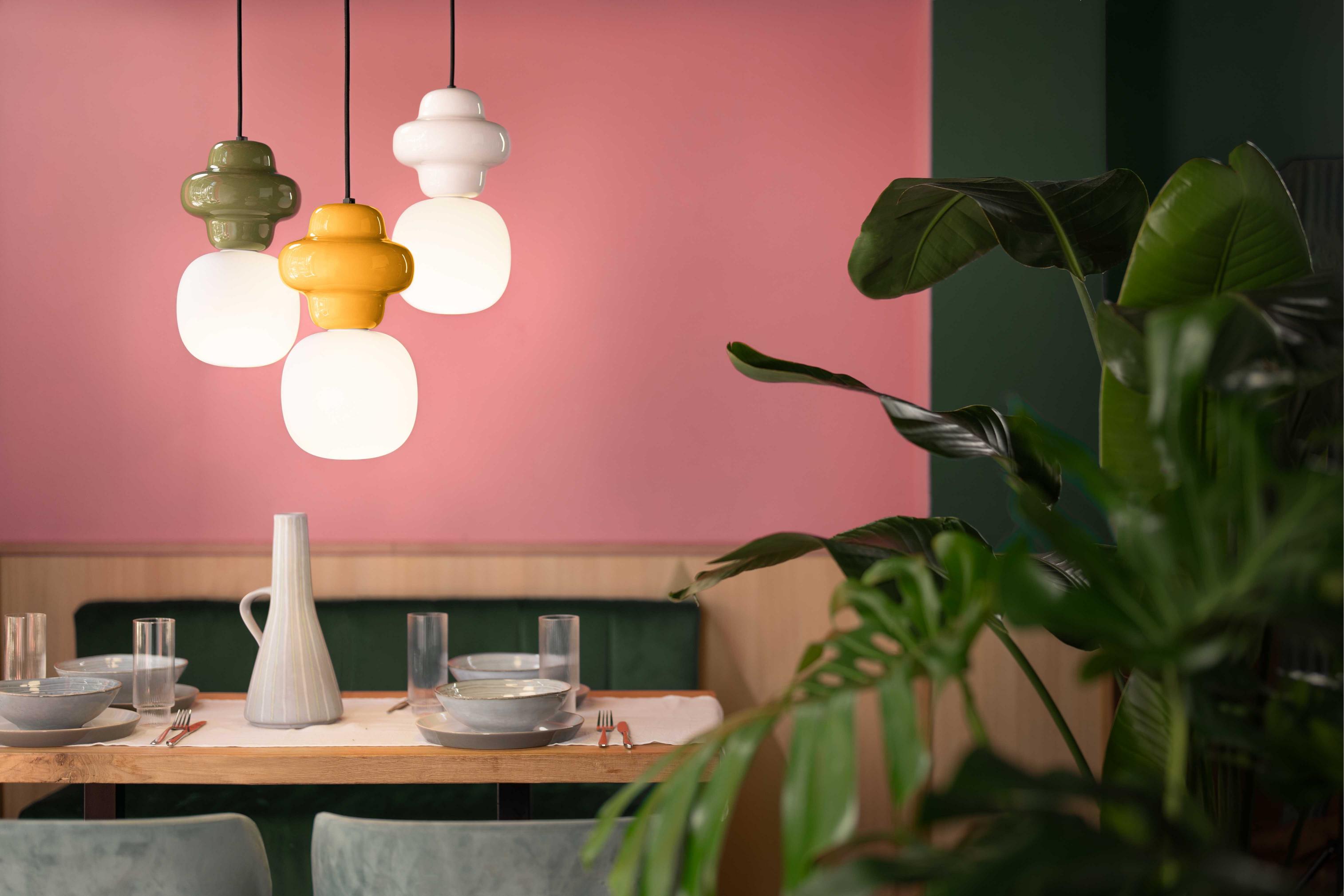 COPACABANA cream ceramic pendant lamp