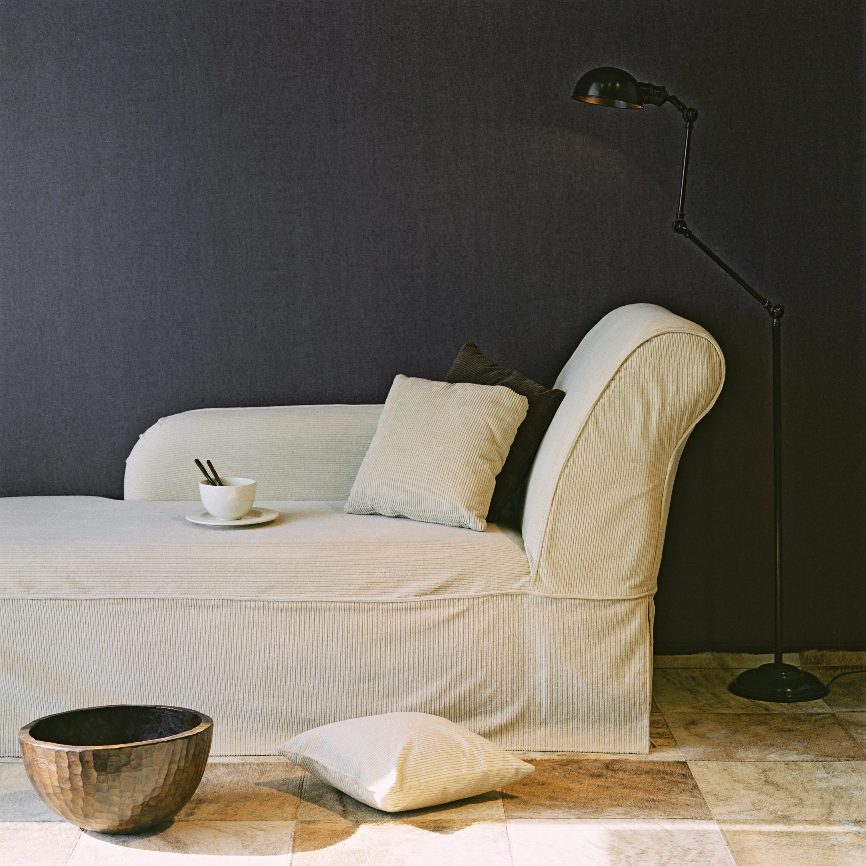 Tapeta se strukturou napodobující plátno LIN modrá