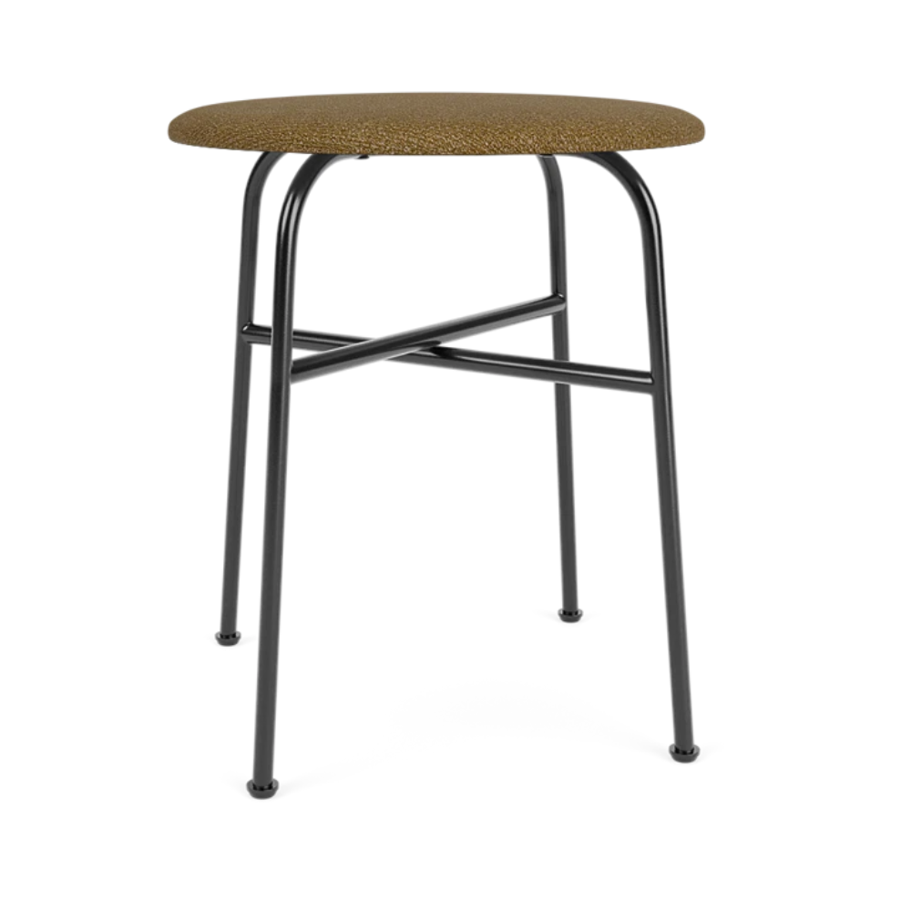 AFTEROOM mustard stool with a steel base
