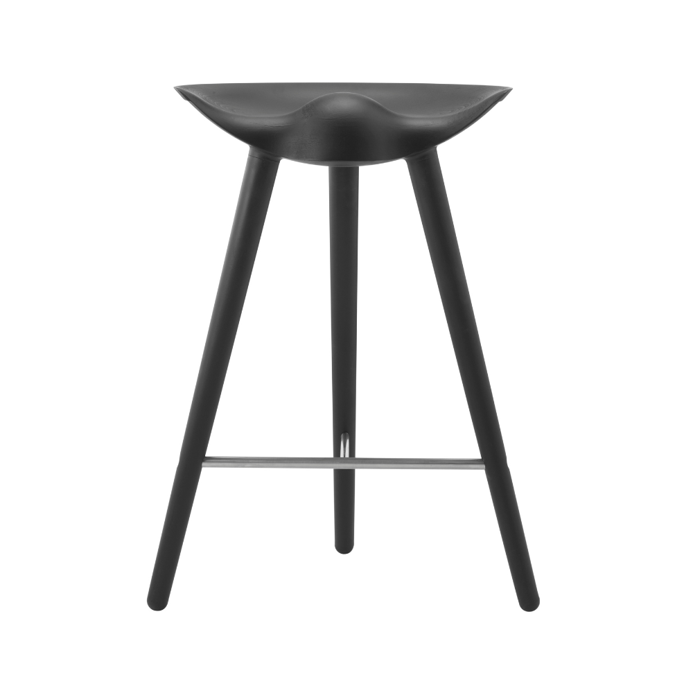 ML 42 Stool black beech wood