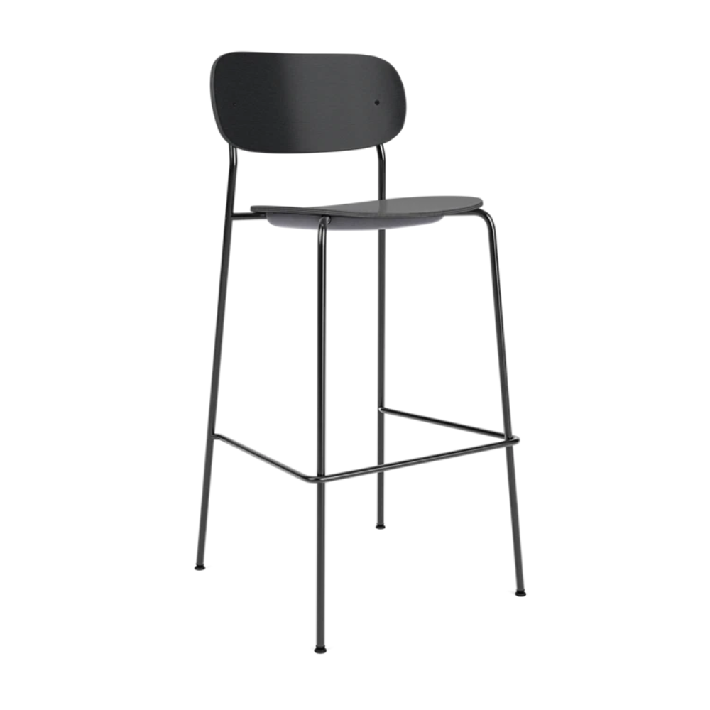 Black Oak Veneer Stool