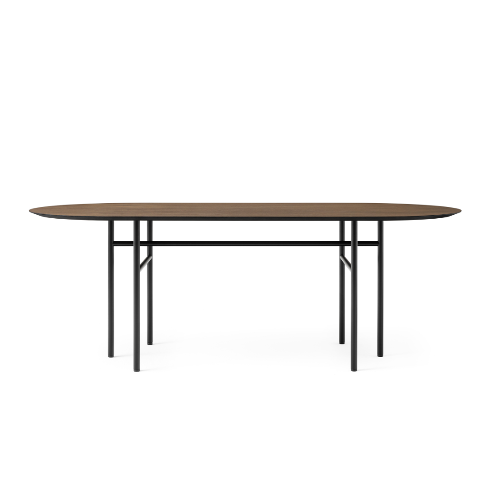 SNAREGADE dark oak veneer oval table