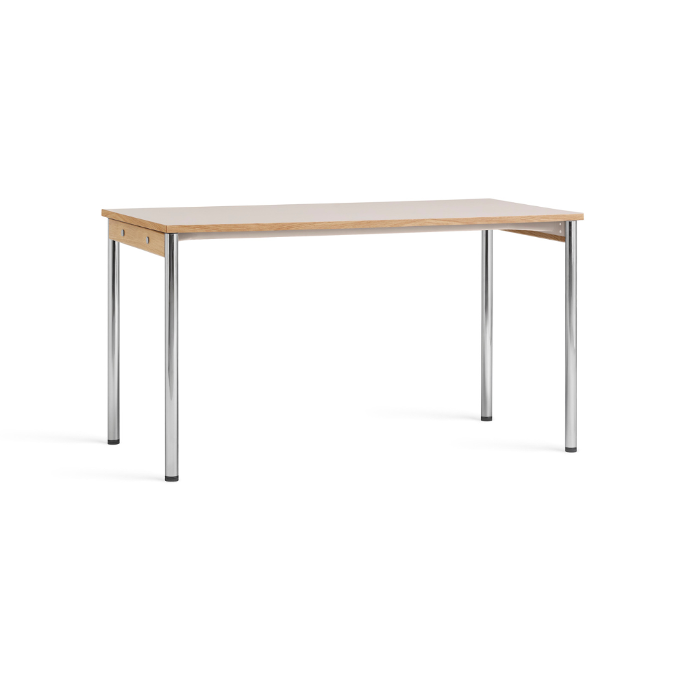 Stůl CO krémový laminát s chromovanou základnou