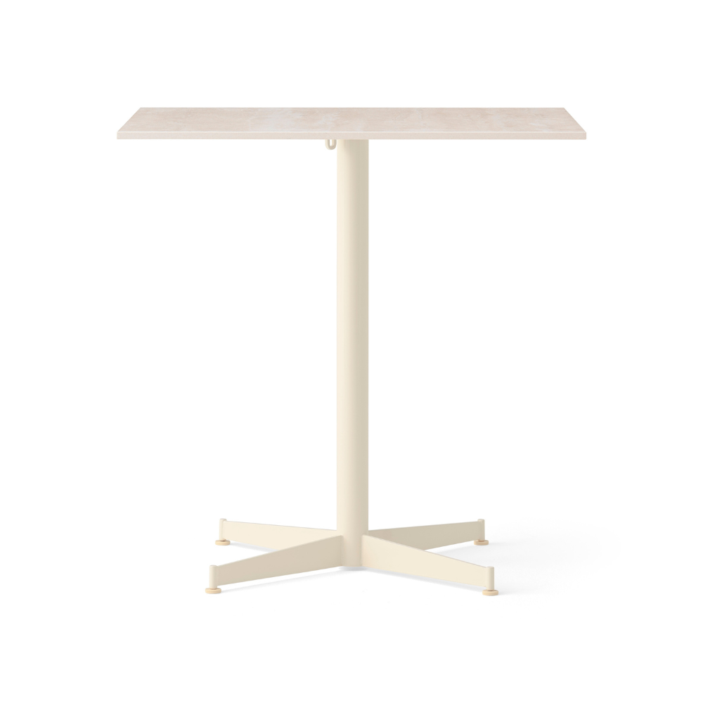 NOOK café table sandy ceramic with cream base