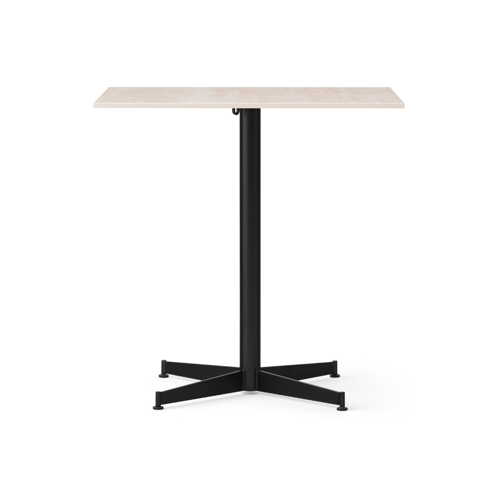 NOOK café table sand ceramic with black base