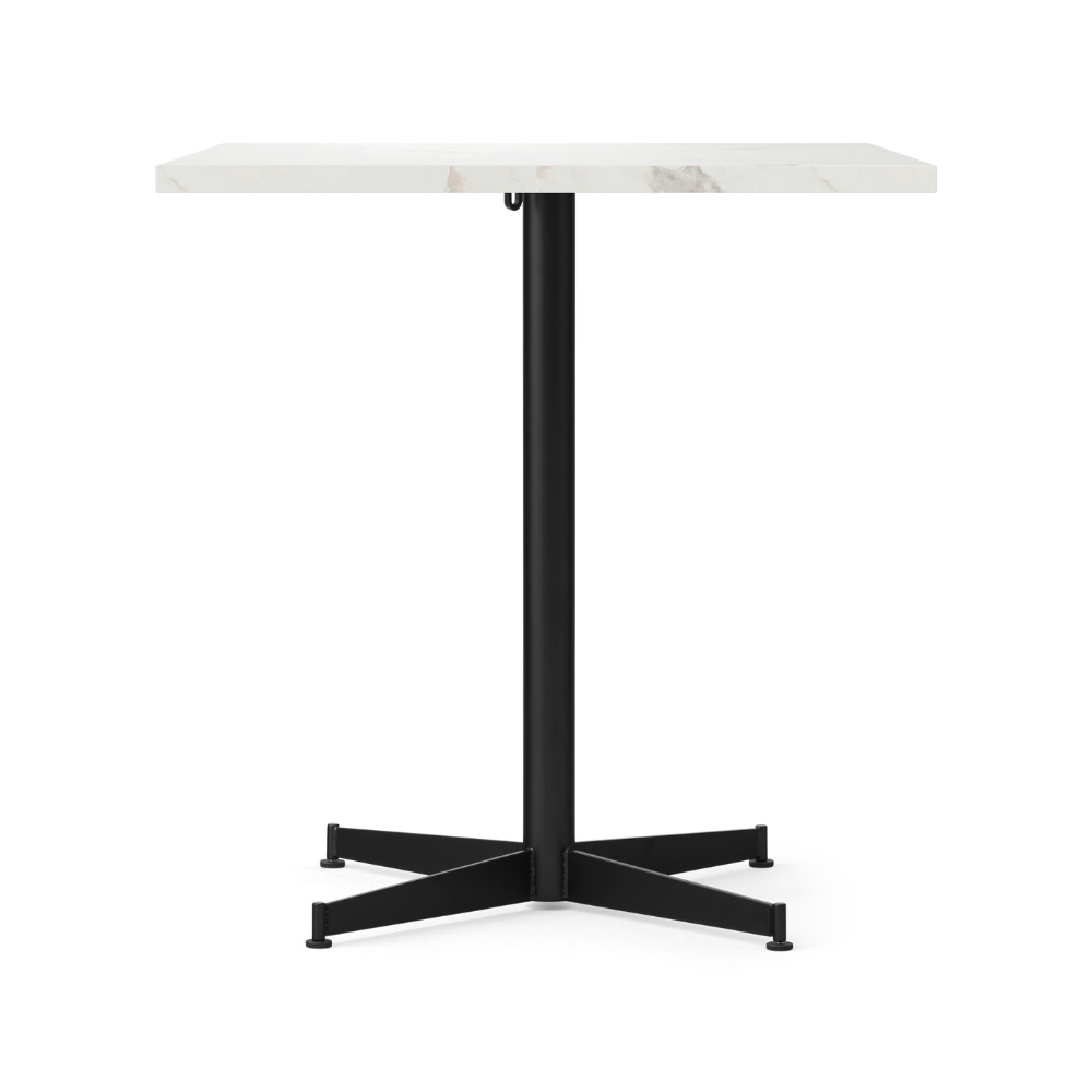 NOOK coffee table white marble with black base