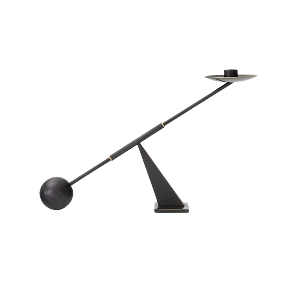 INTERCONNECT Candle Holder in Bronzed Brass