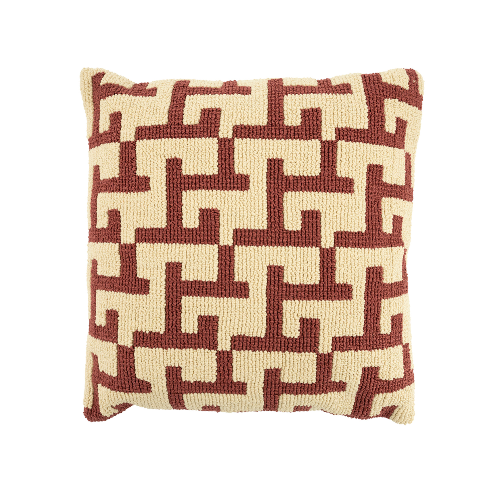 ZIGGY cushion burgundy with beige