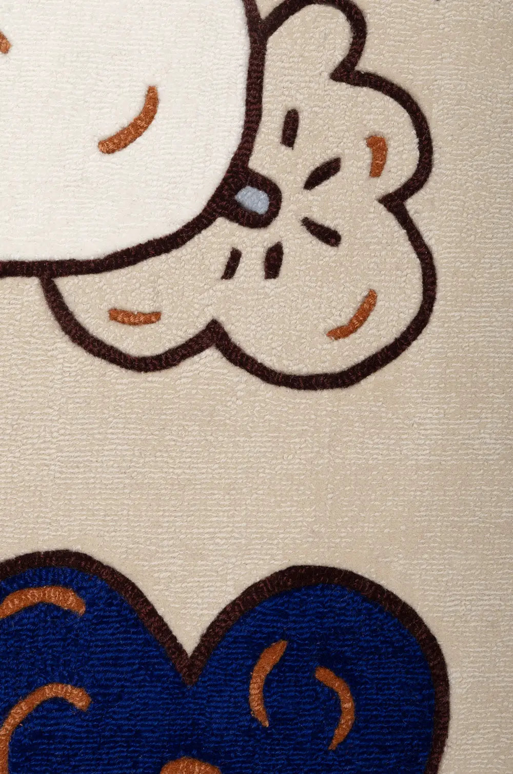FLORENCE Beige Rug with Navy and Brown