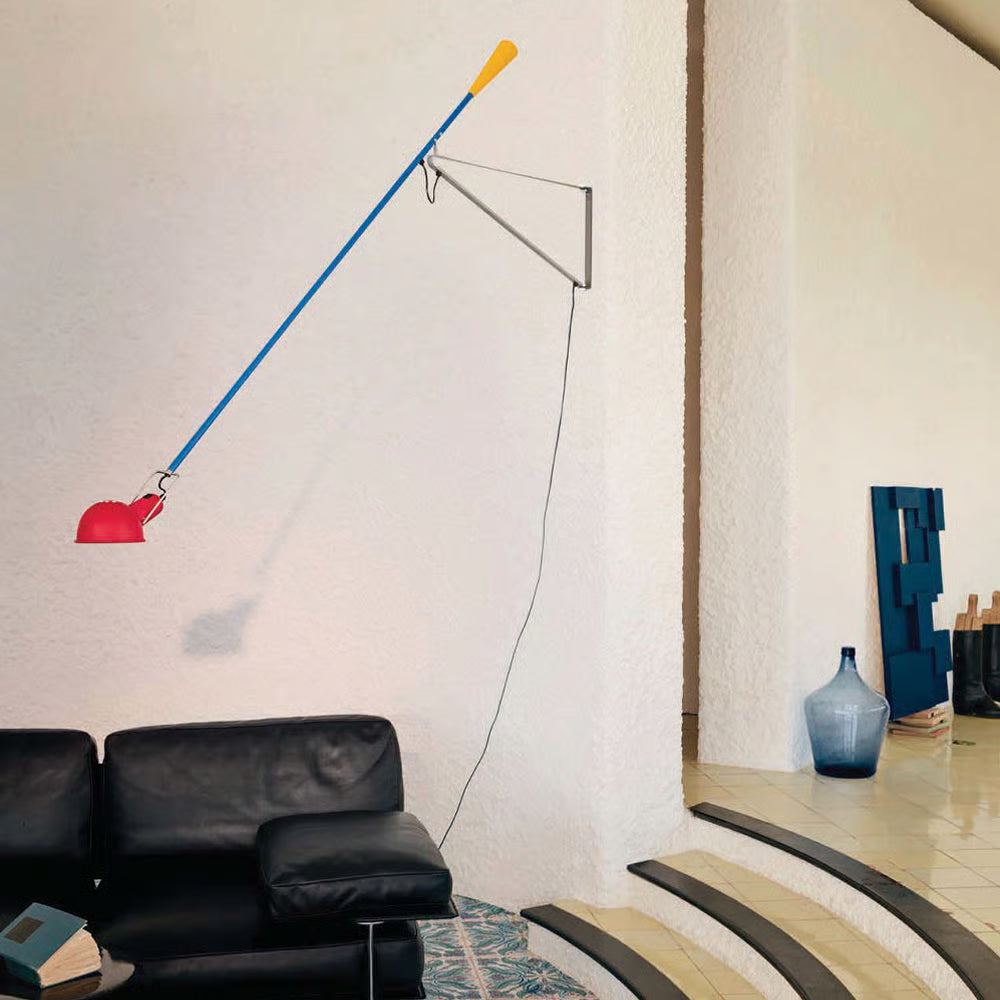 Nástěnná lampa na rameni 265 CHROMATICA červená s modrou a žlutou