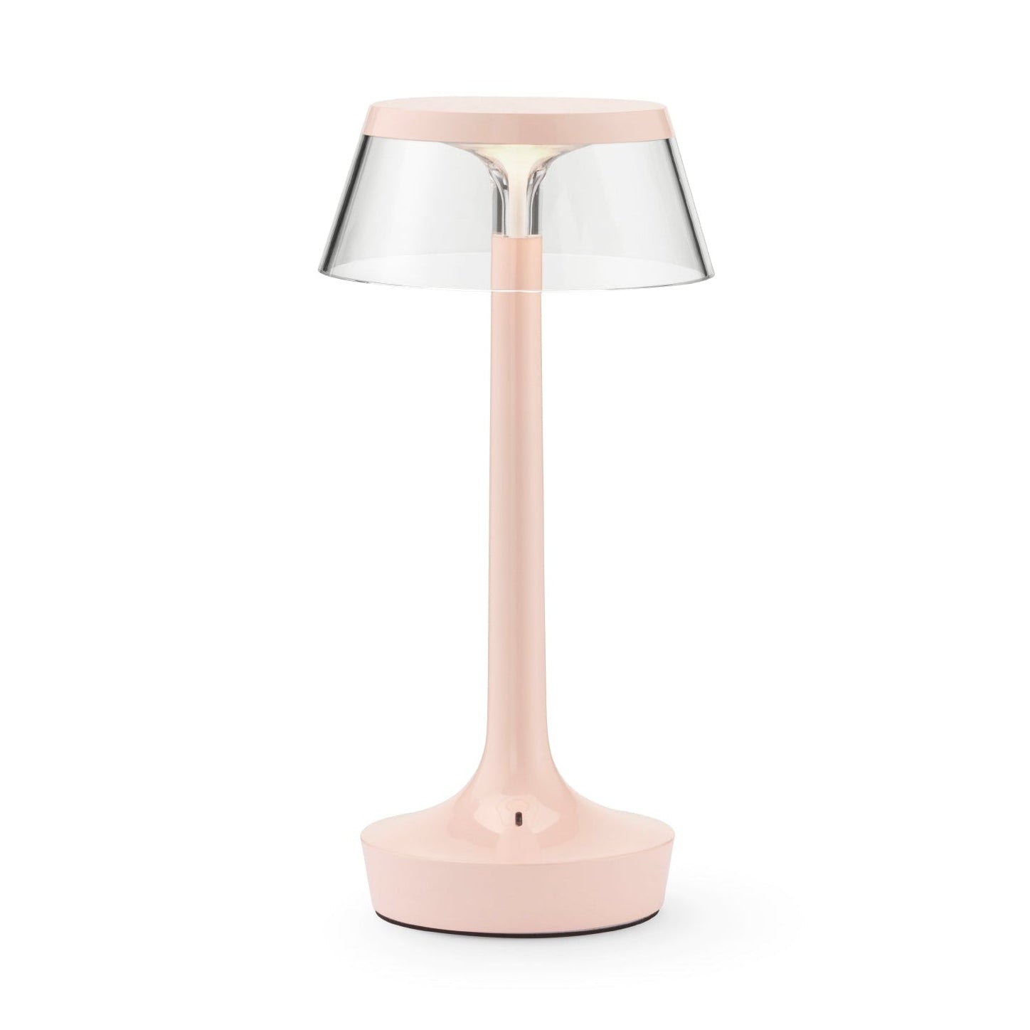 Portable Lamp BON JOUR UNPLUGGED pink with transparent shade
