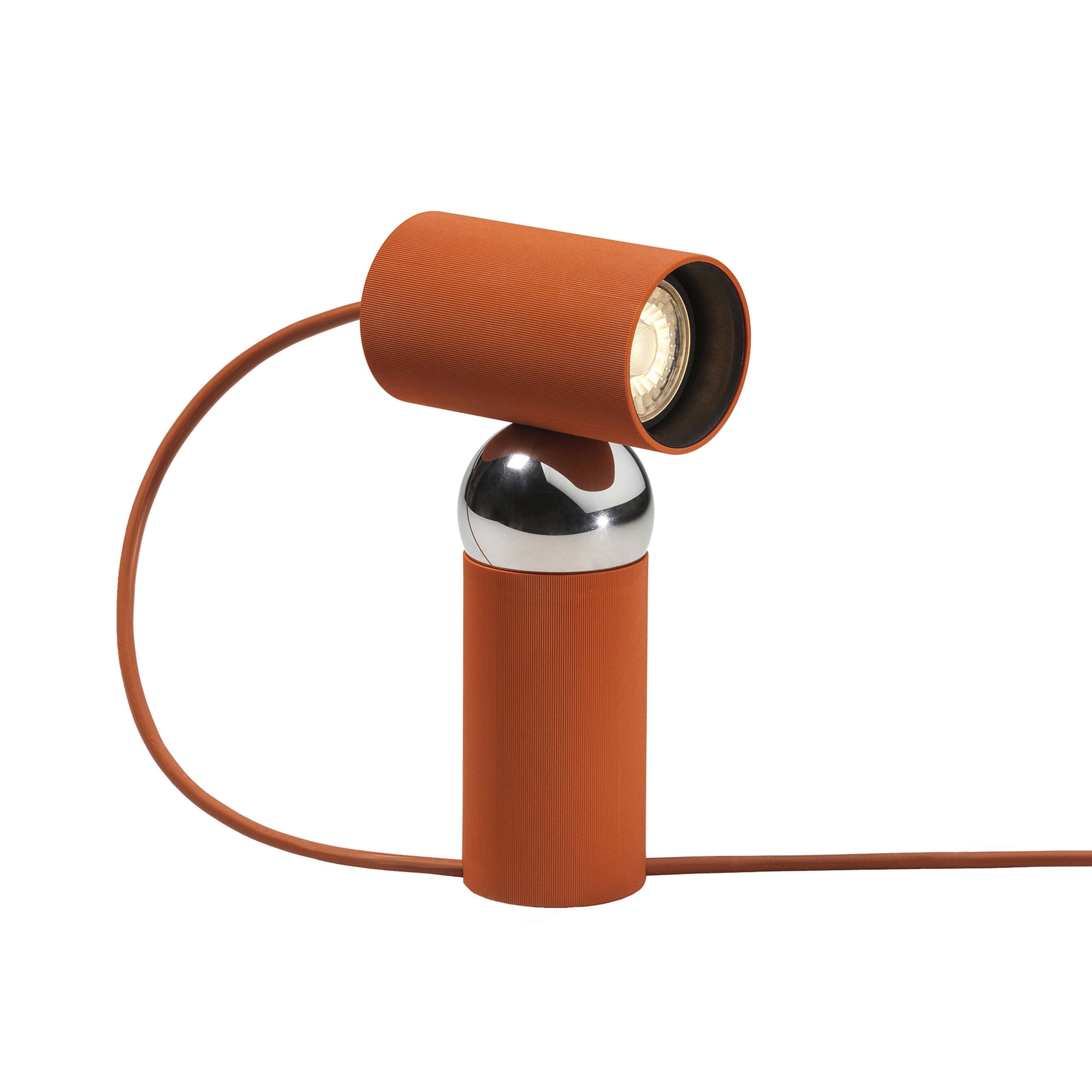 Stolní lampa BILBOQUET červená pomerančová