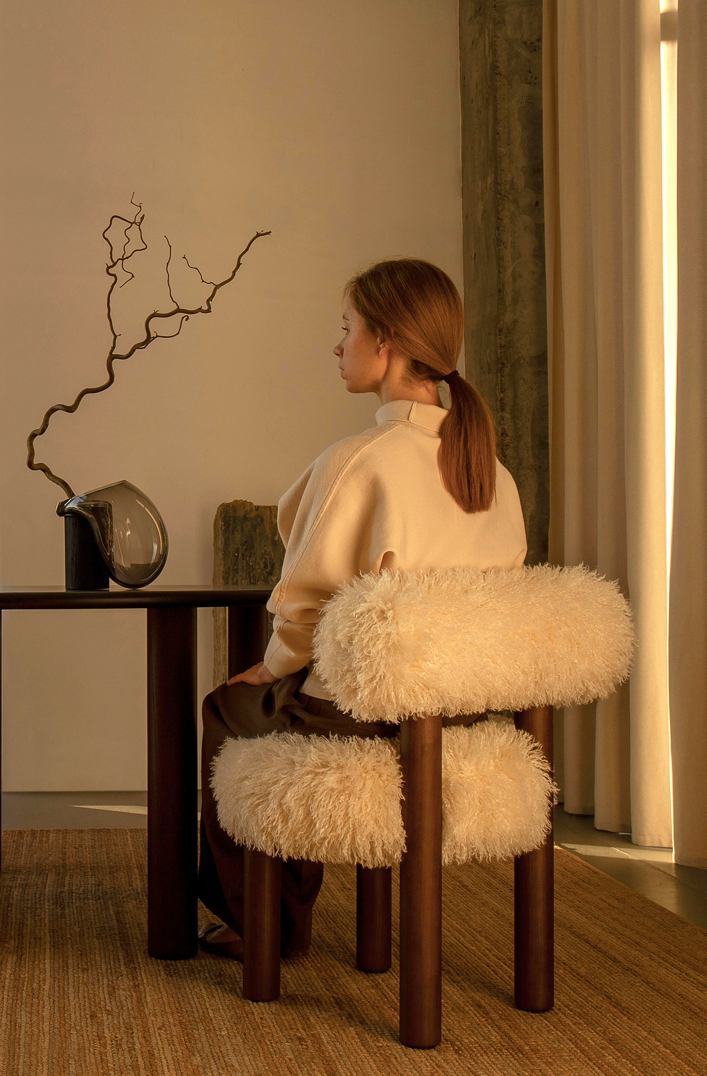 Židle GROPIUS CS2 - FLUFFY EDITION umělé kožešiny