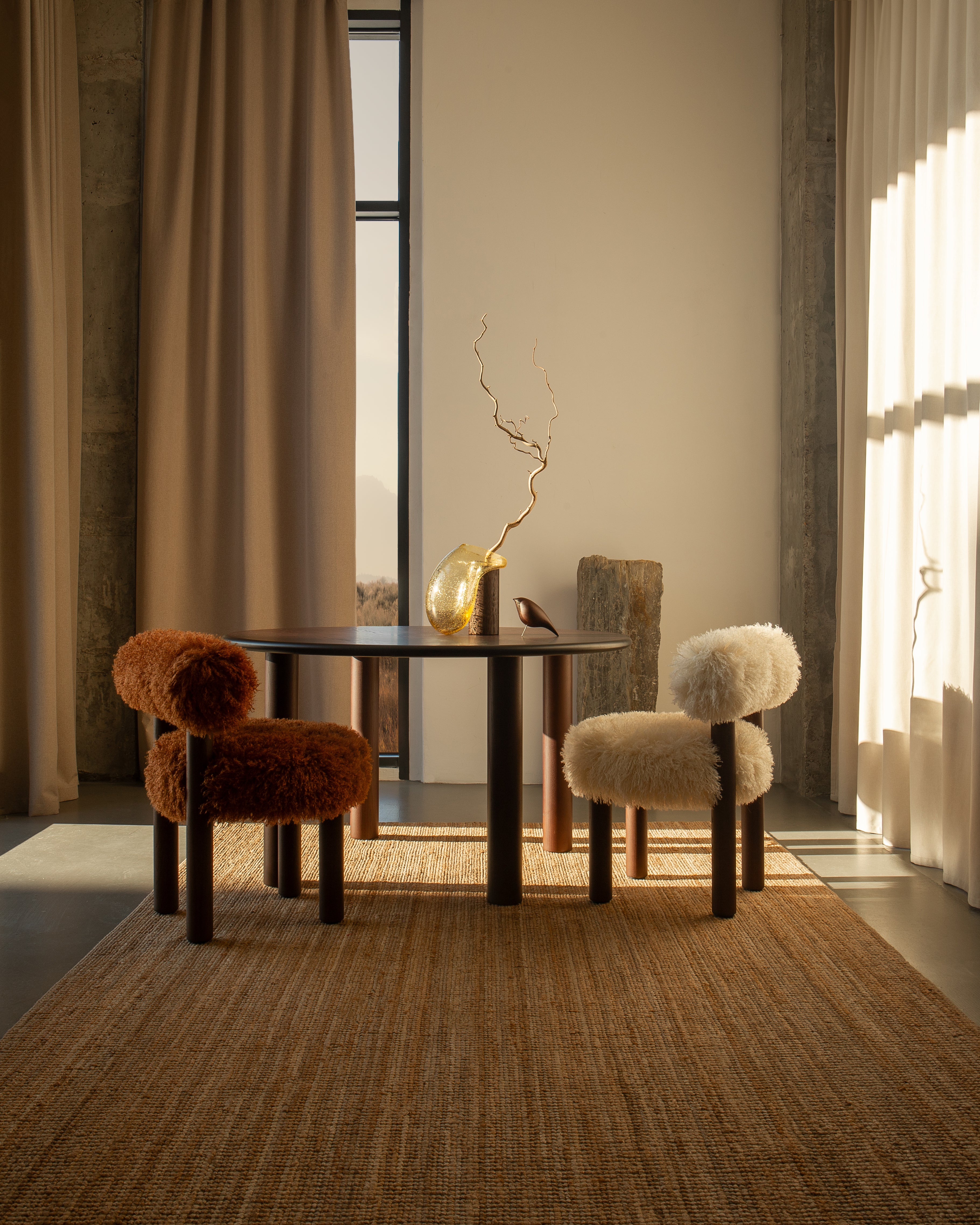 Židle GROPIUS CS2 - FLUFFY EDITION umělé kožešiny