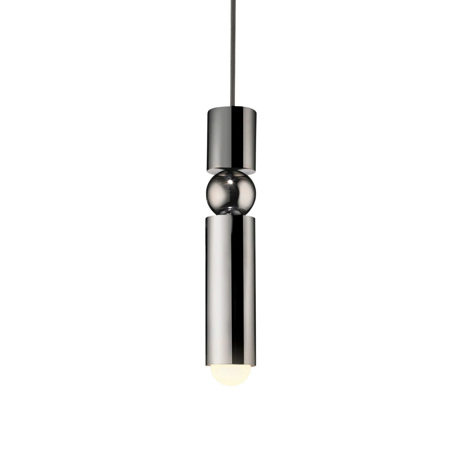 Chromovaná závěsná lampa FULCRUM