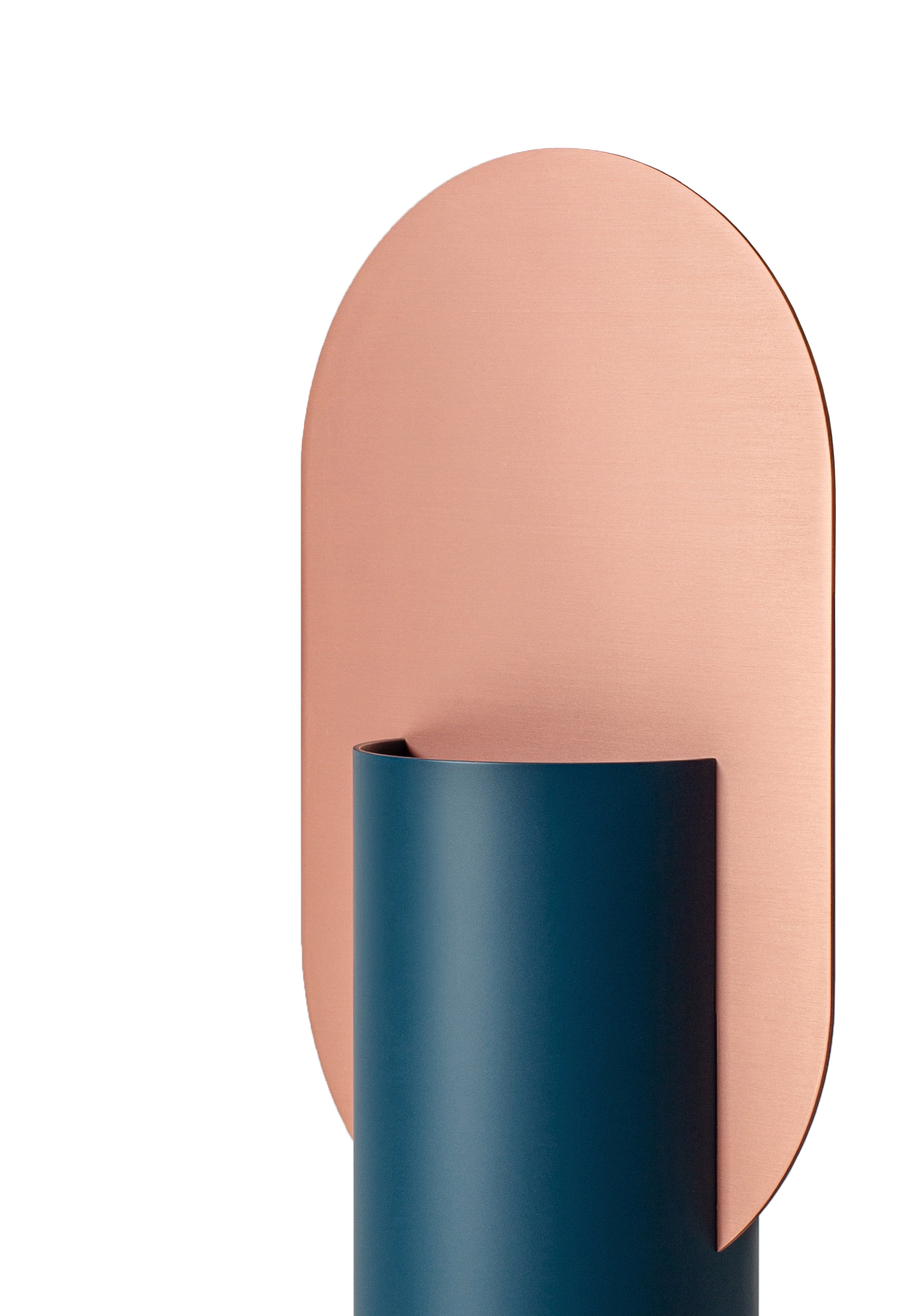 Váza GENKE modrá s měděným