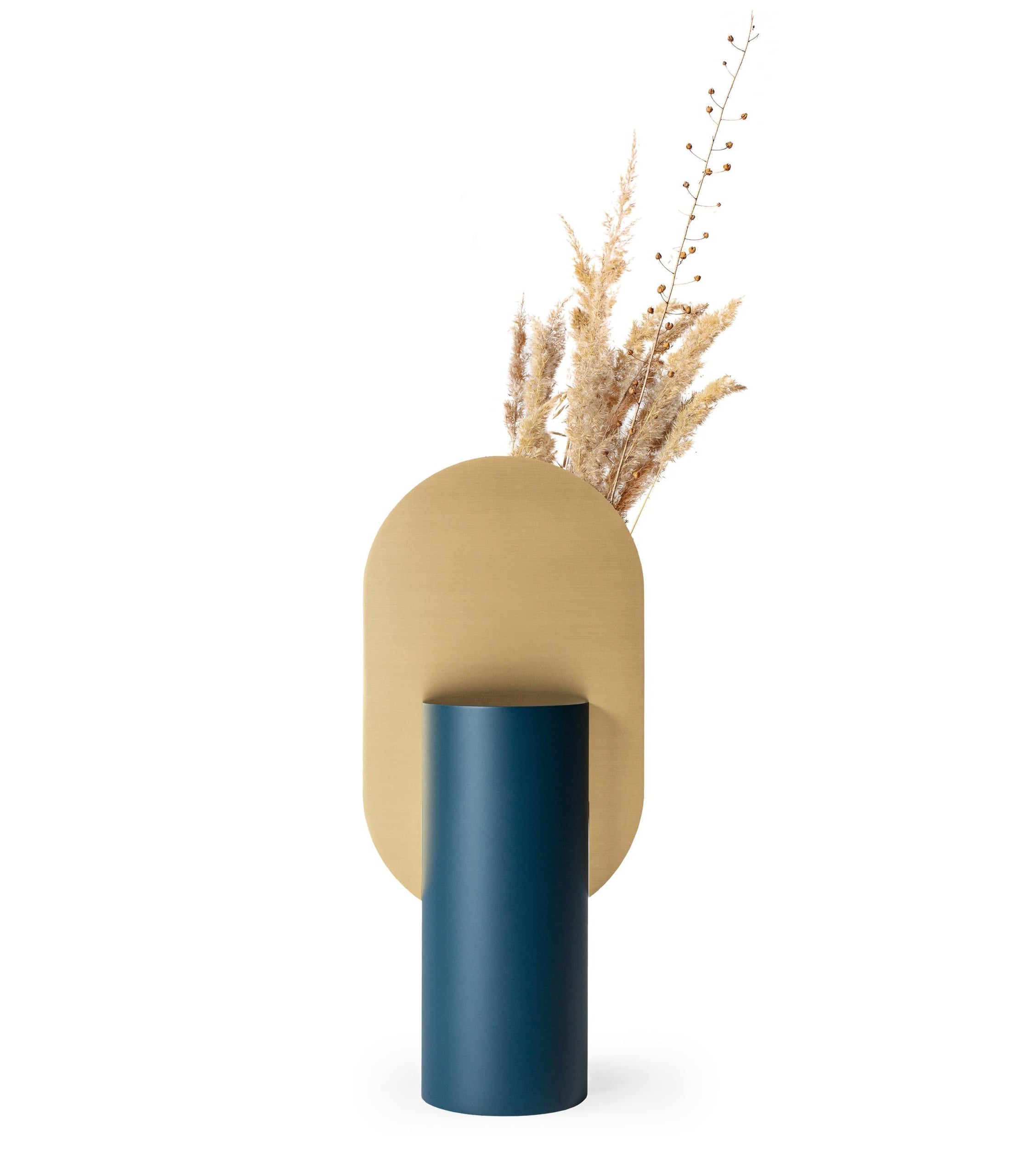GENKE Blue Vase with Brass