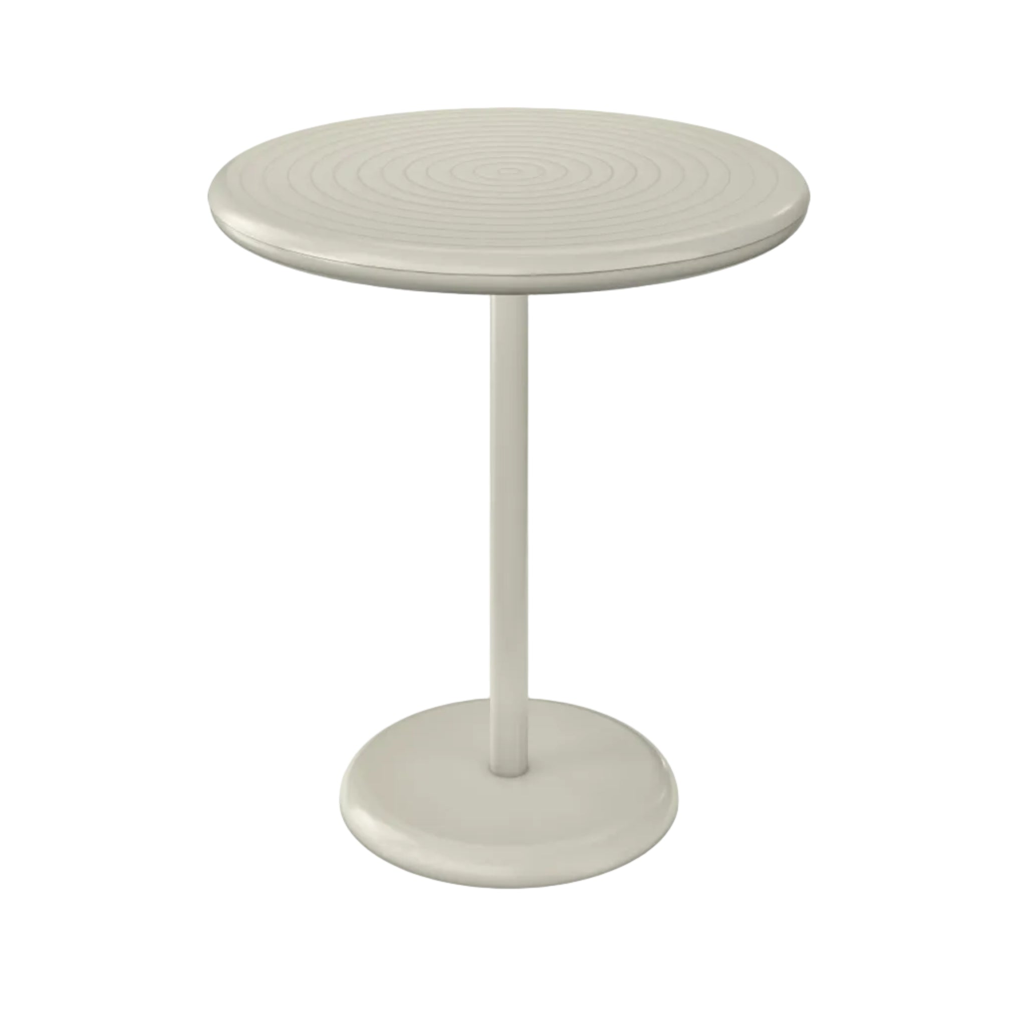 Kulatý venkovní stůl GROOVE zlomená bílá